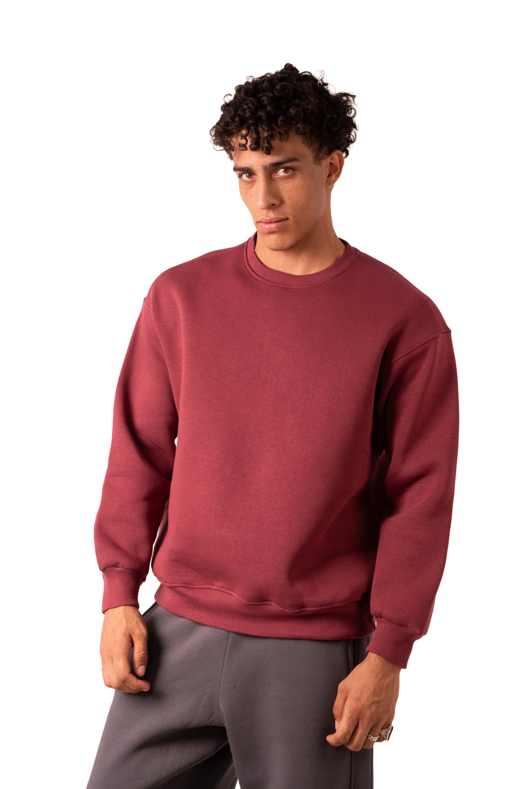 Crew Neck - Burgundy