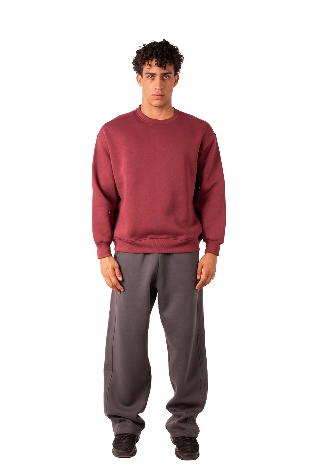 Crew Neck - Burgundy