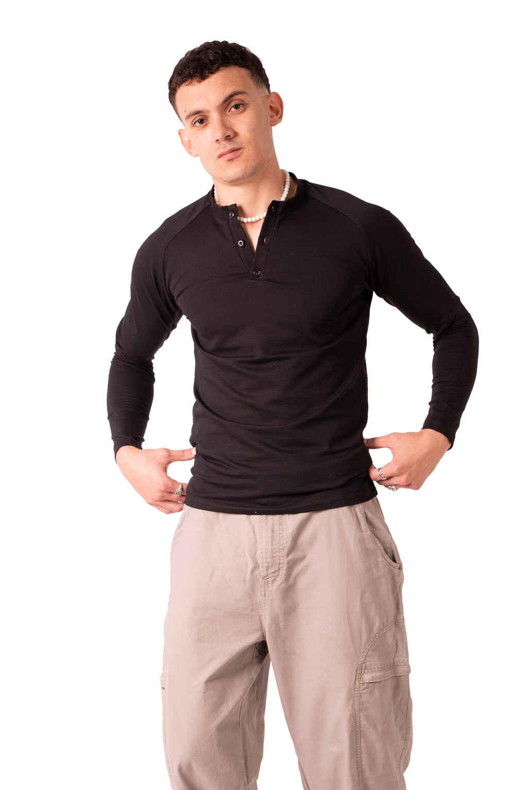 Henley Tshirt - Black