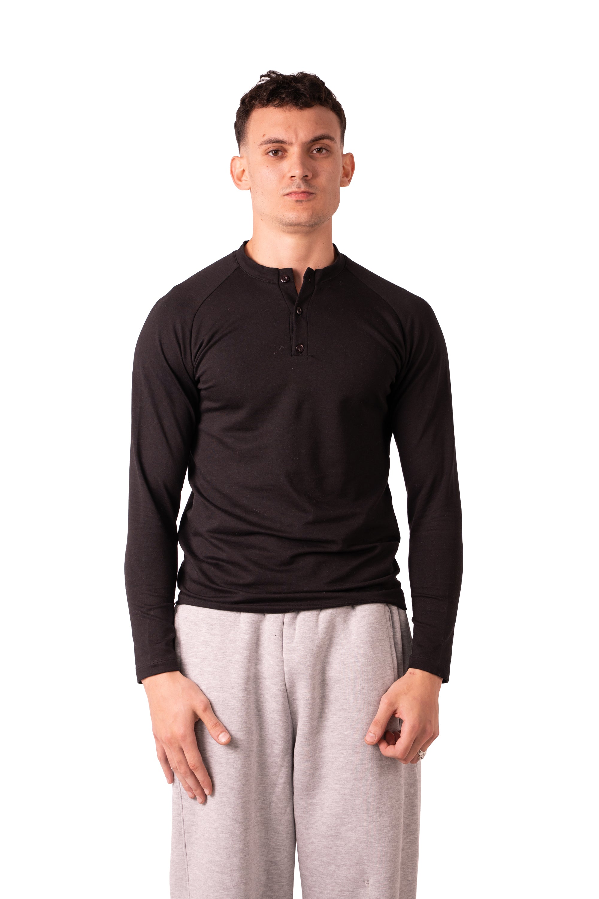 Henley Tshirt - Black