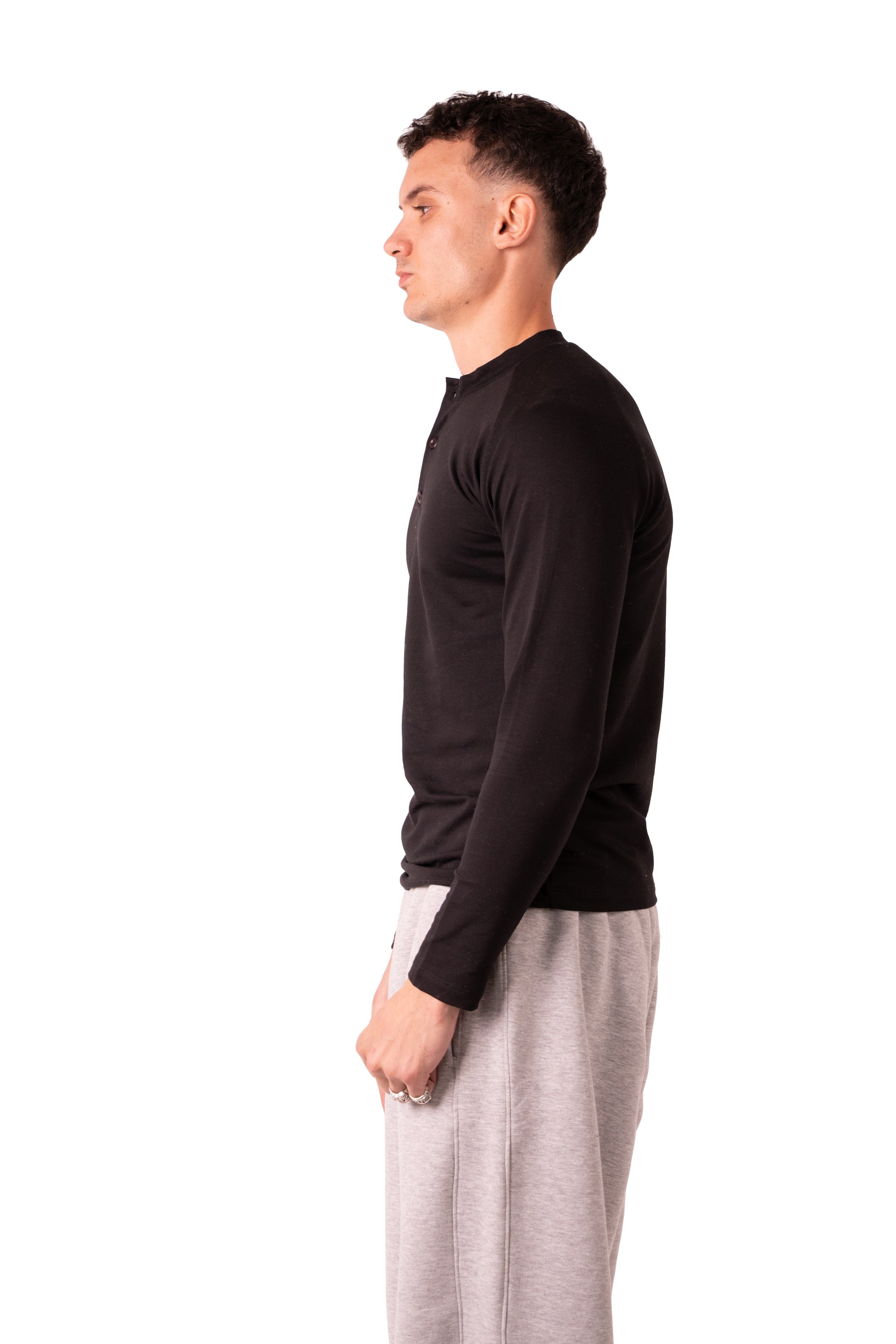 Henley Tshirt - Black