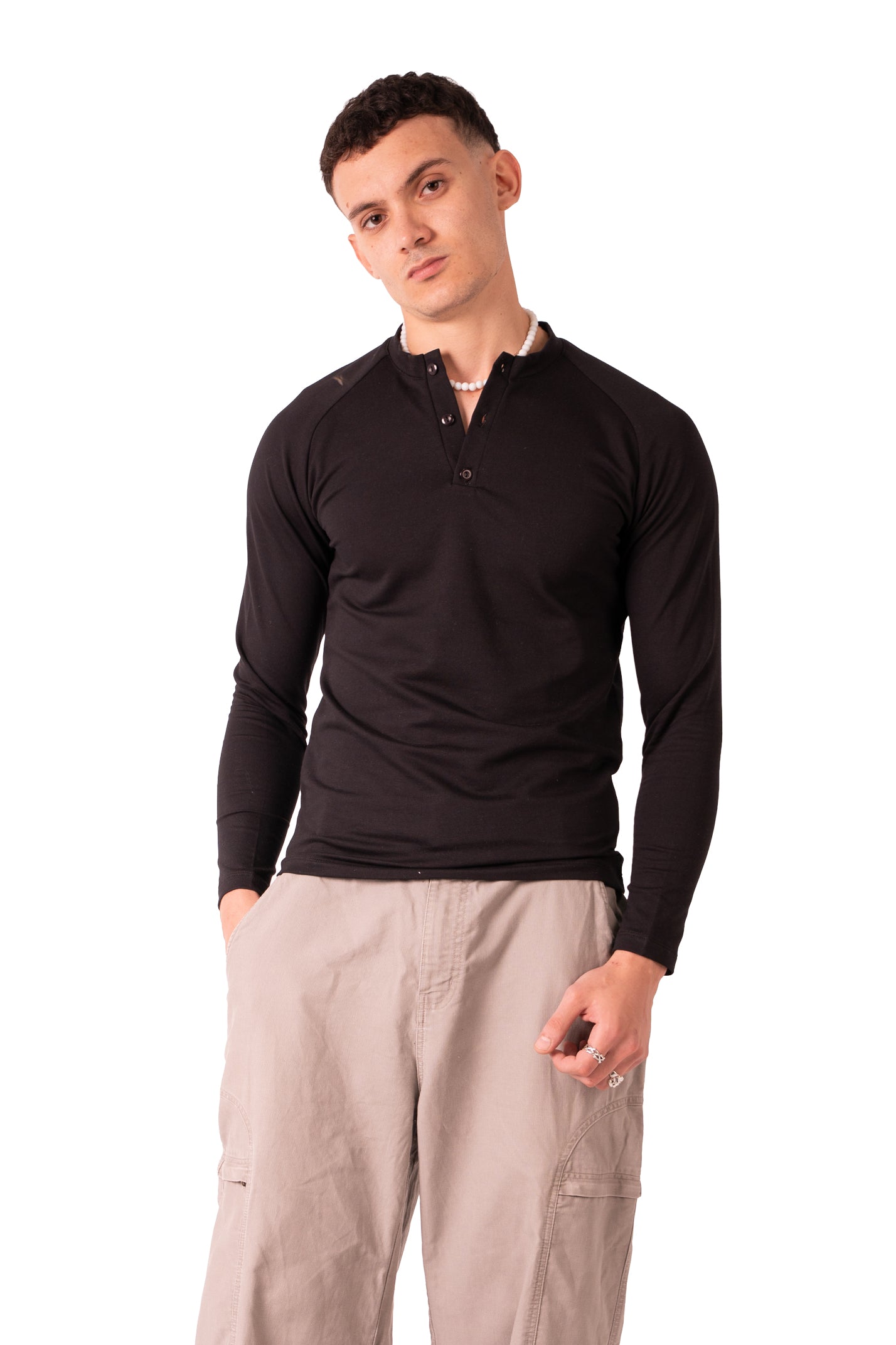 Henley Tshirt - Black