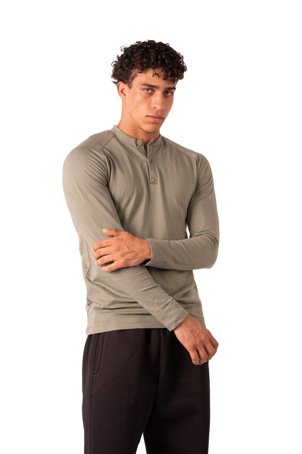 Henley Tshirt - Olive