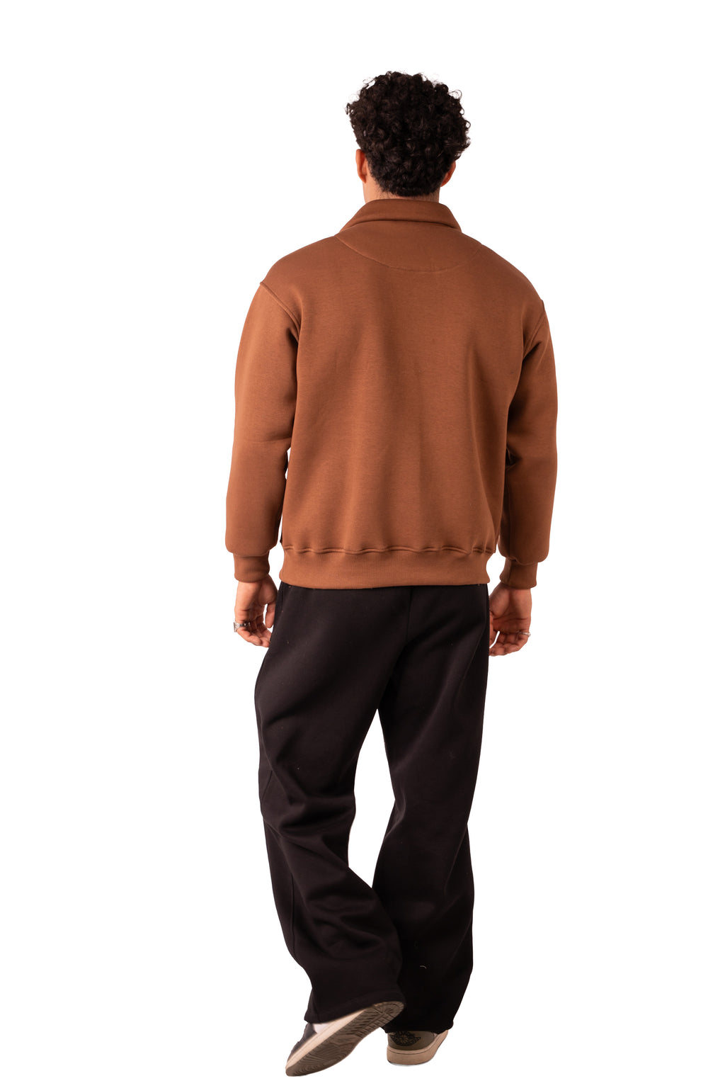 Quarter Zip Cocoa Brown