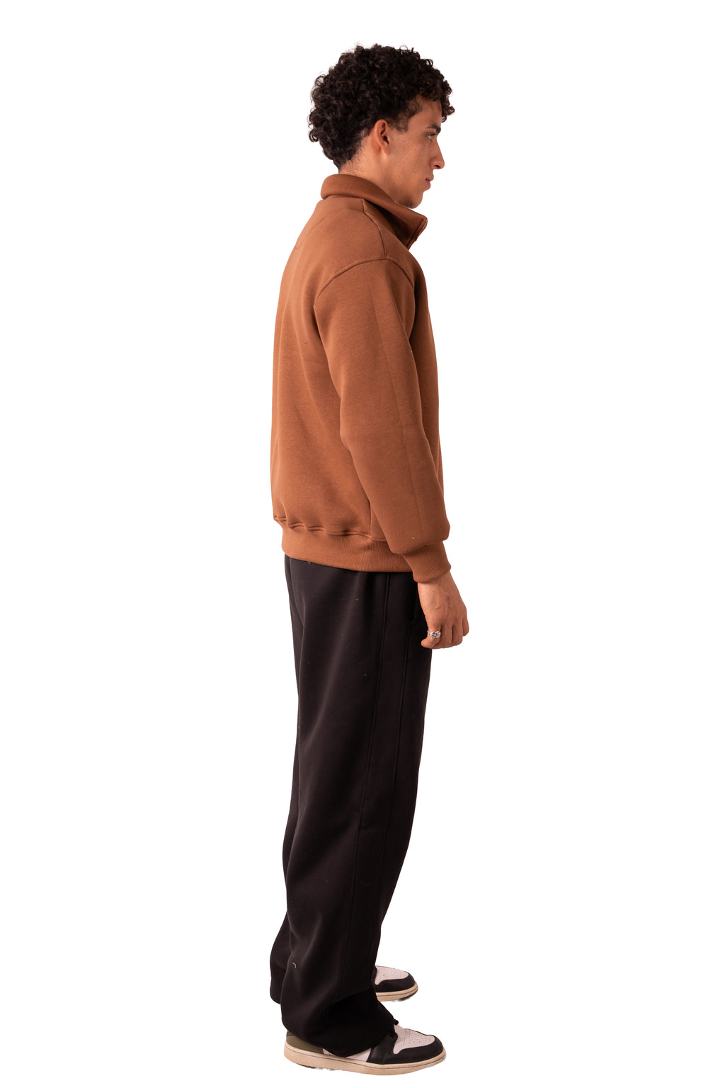 Quarter Zip Cocoa Brown