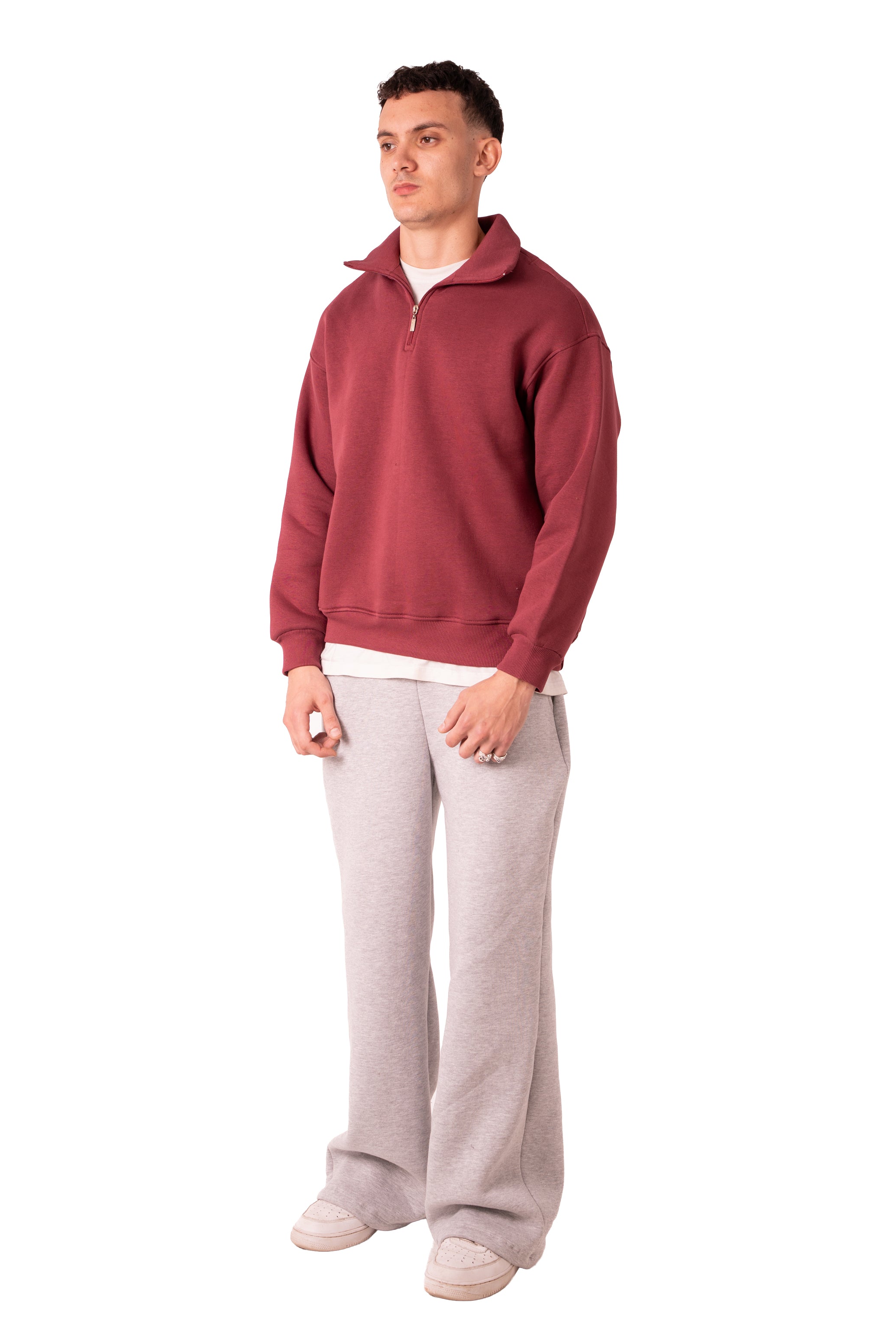 Quarter Zip Burgundy