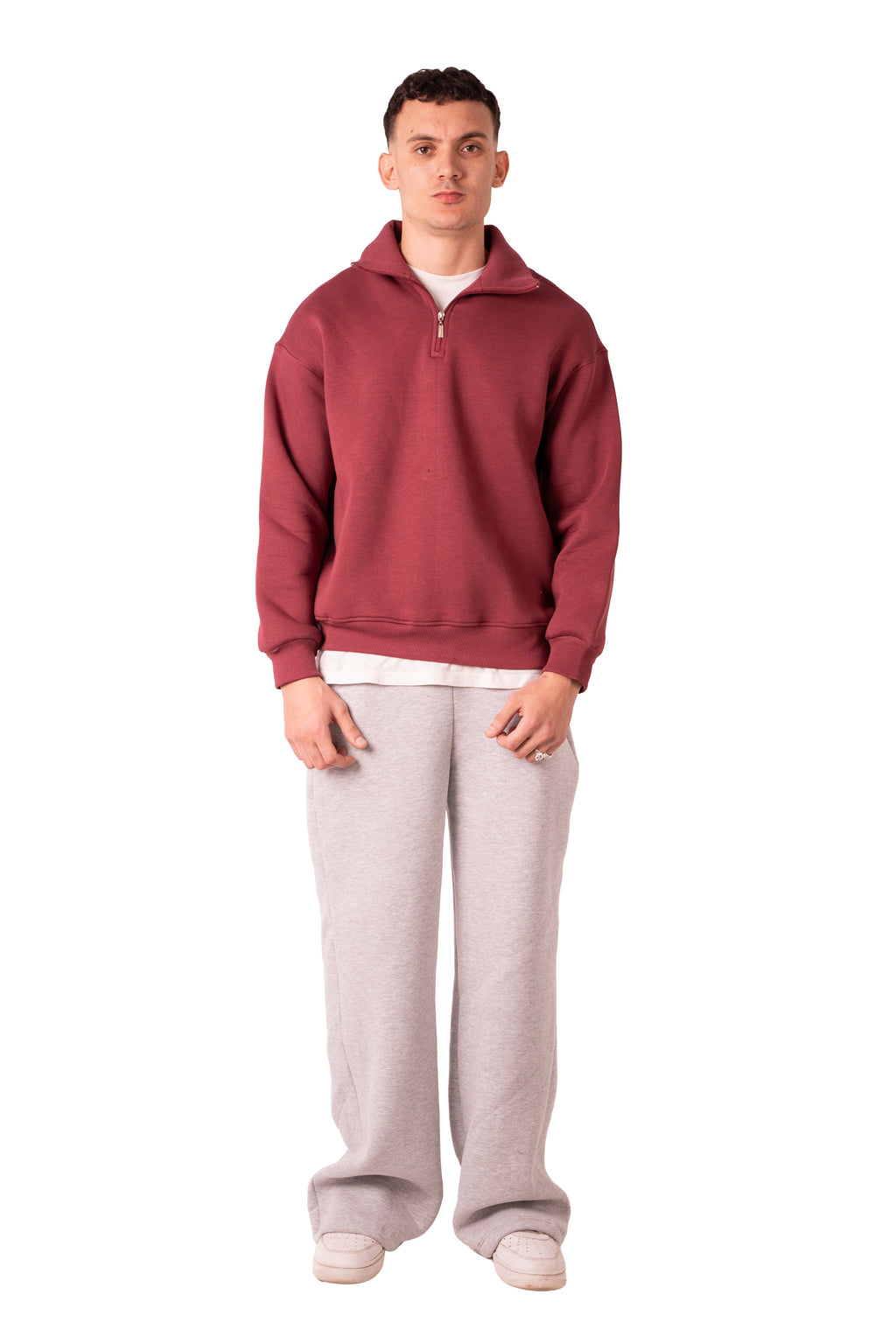Quarter Zip Burgundy