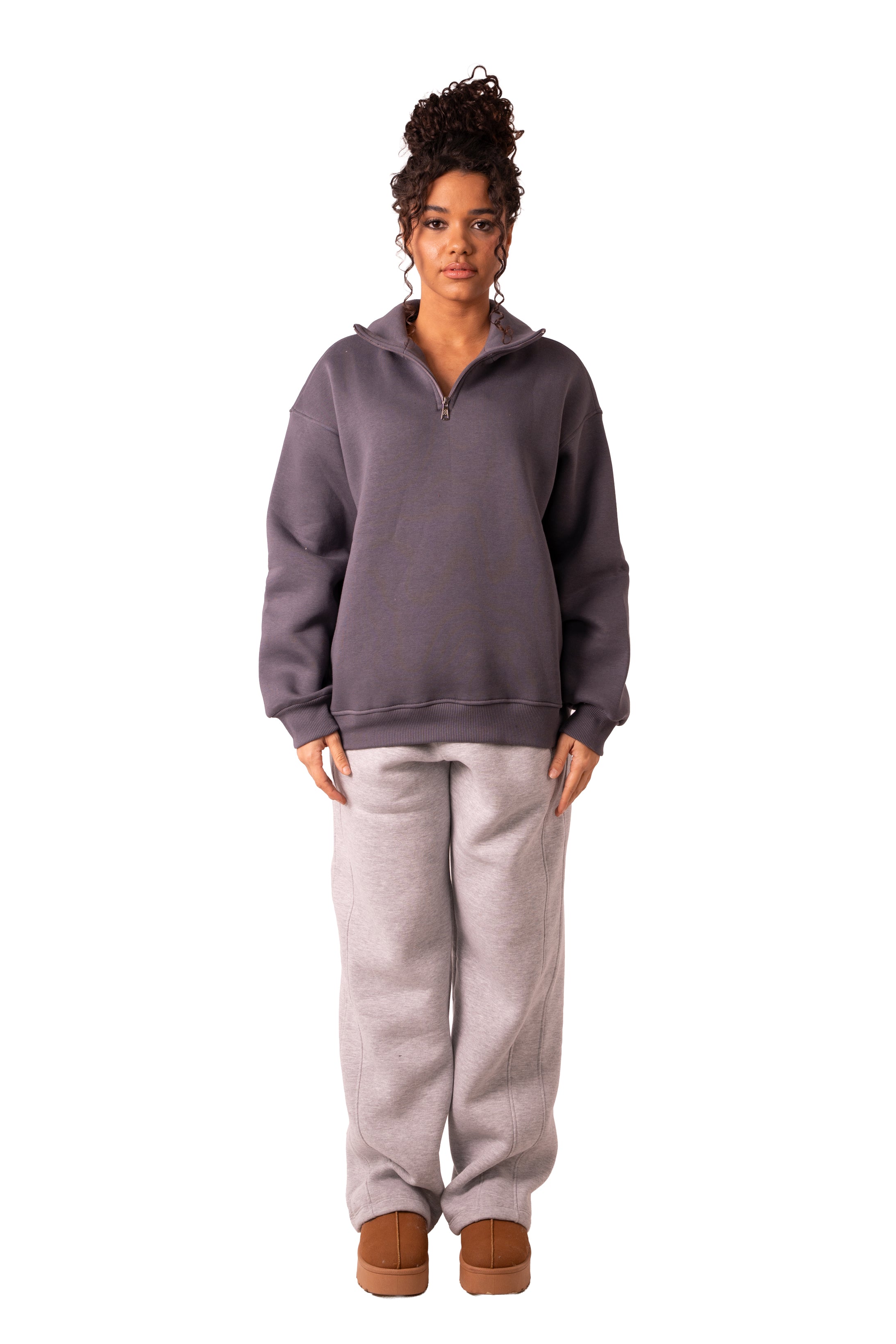 Quarter Zip Dark Grey