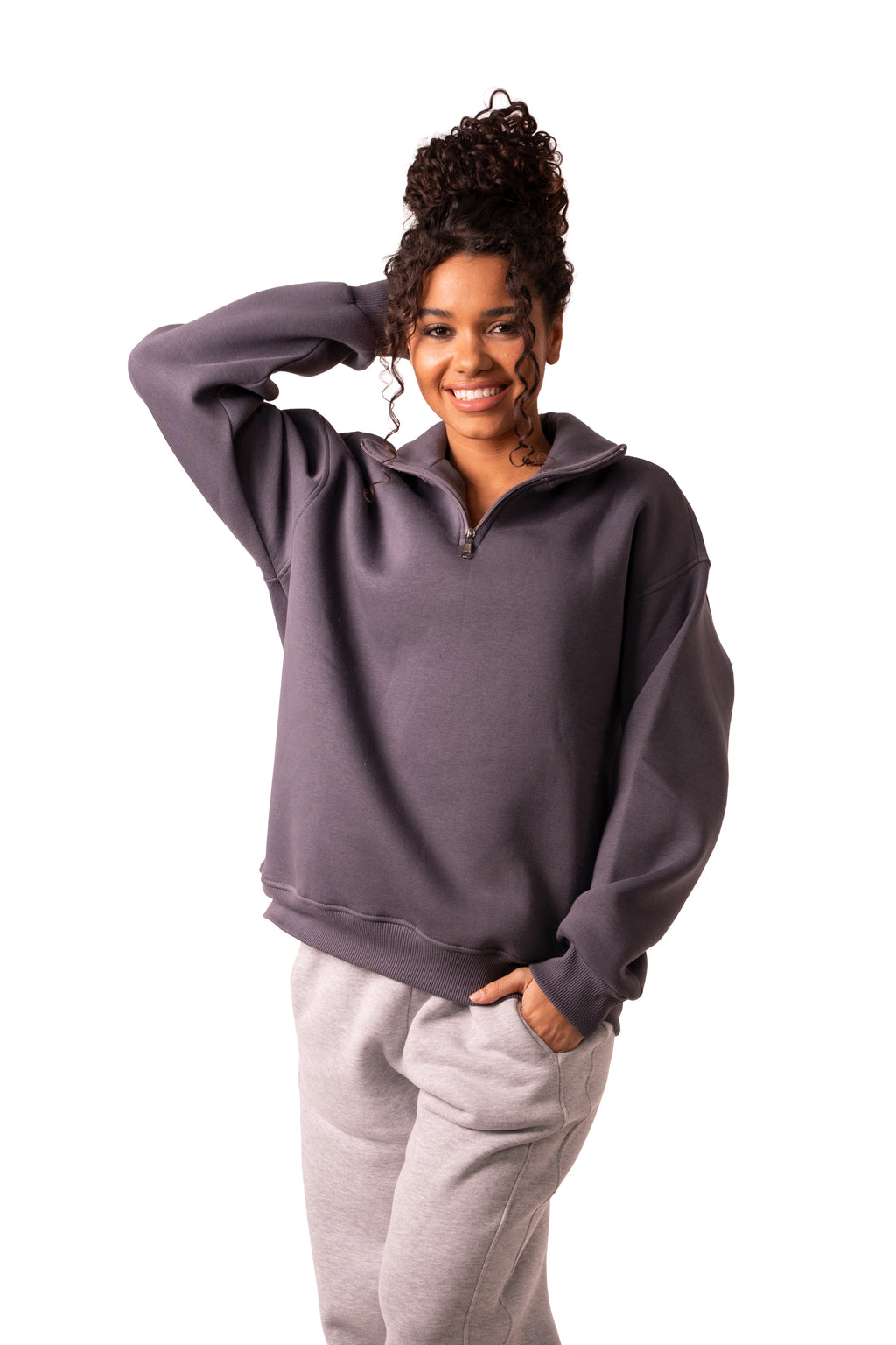 Quarter Zip Dark Grey