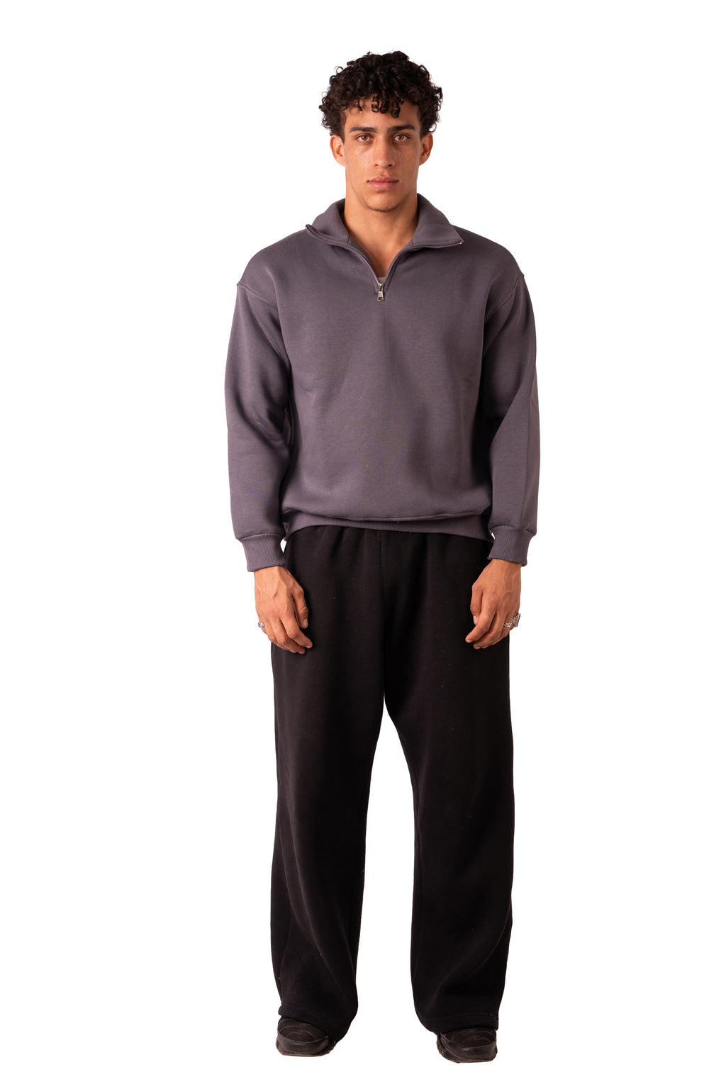Quarter Zip Dark Grey