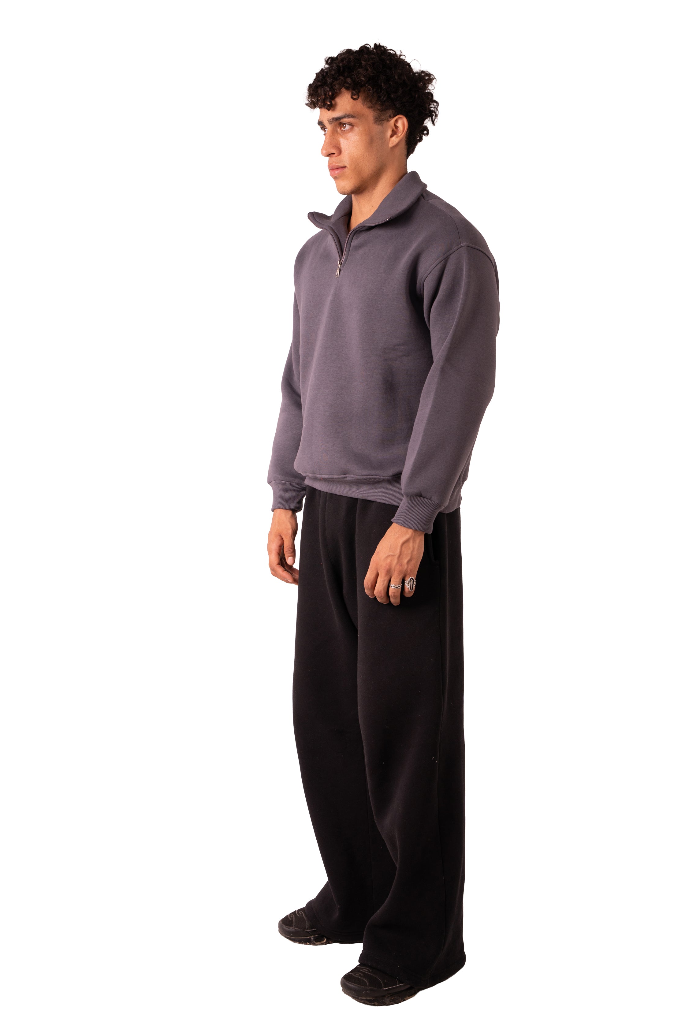 Quarter Zip Dark Grey