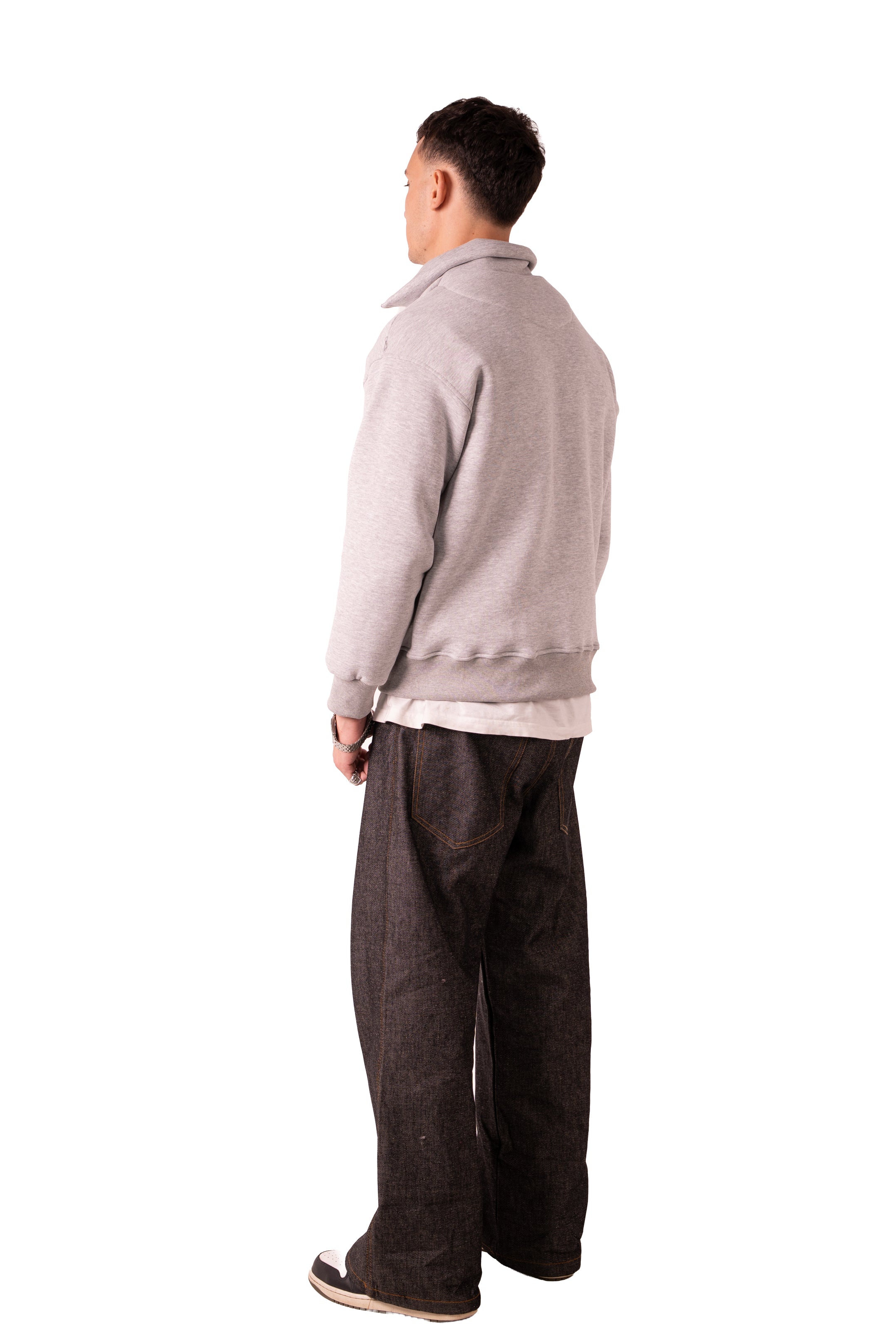 Quarter Zip Light Grey