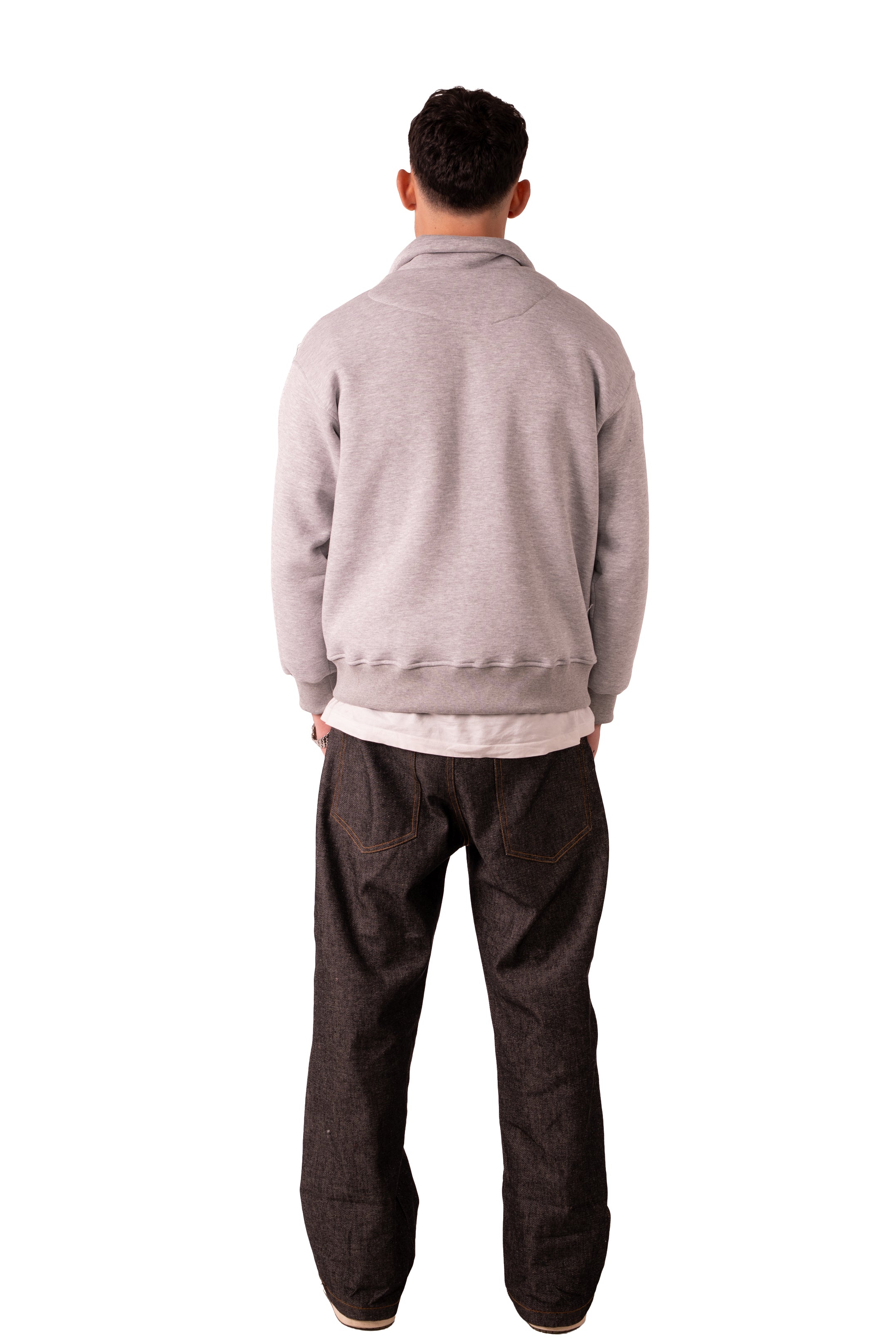 Quarter Zip Light Grey