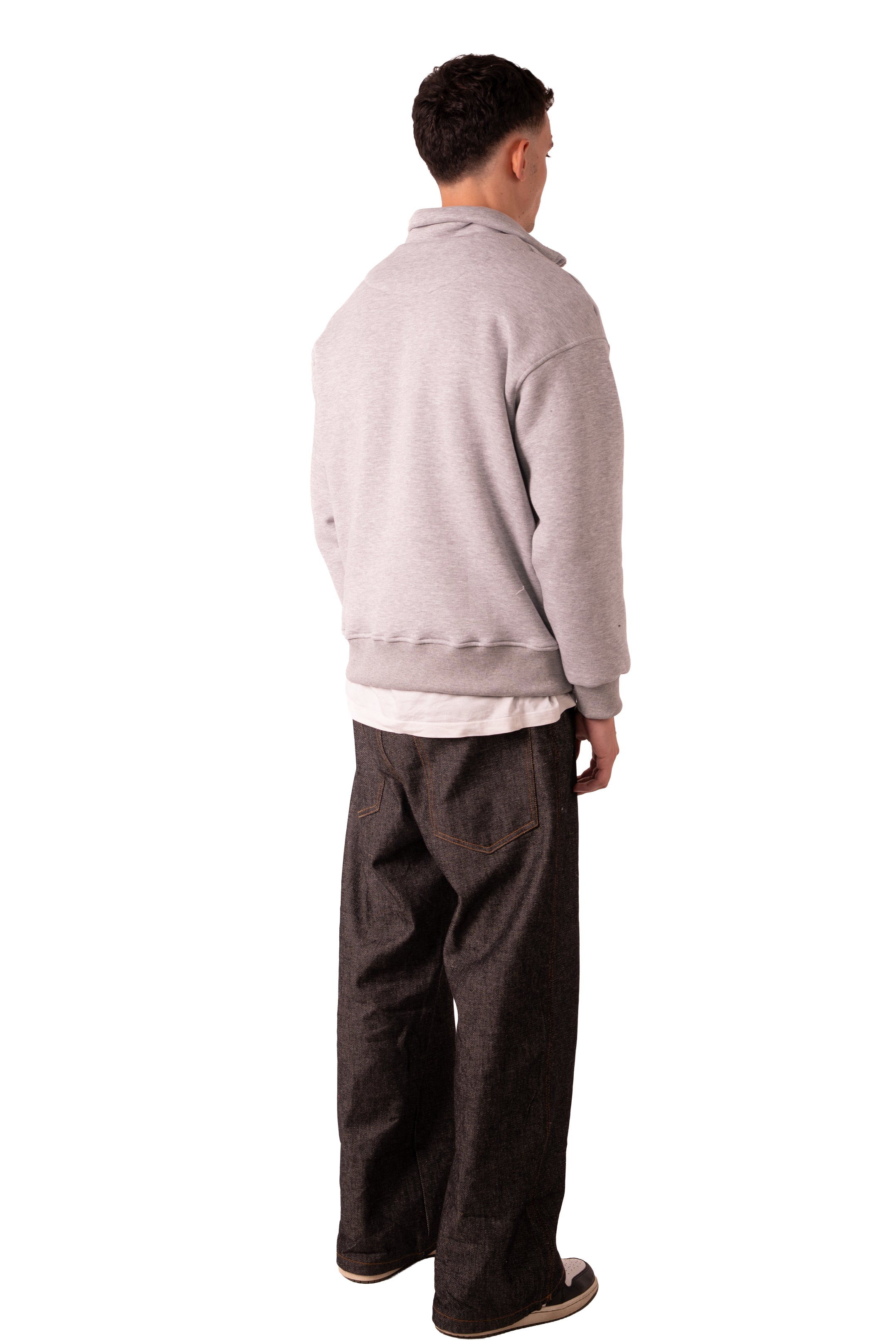 Quarter Zip Light Grey