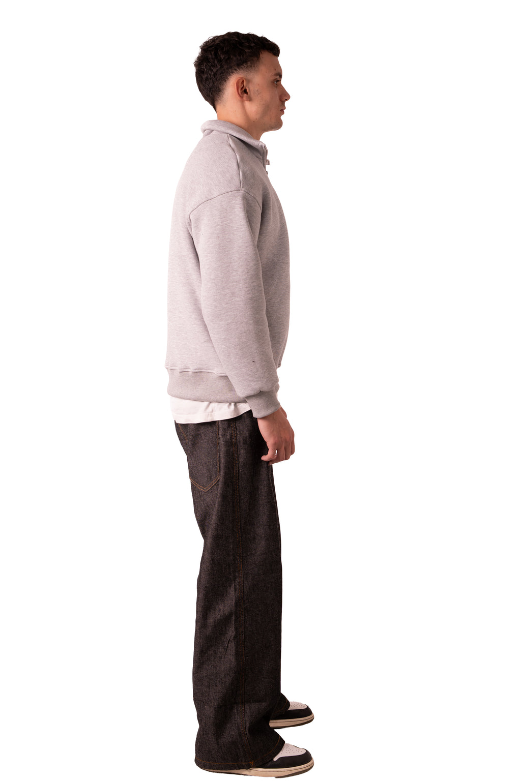 Quarter Zip Light Grey