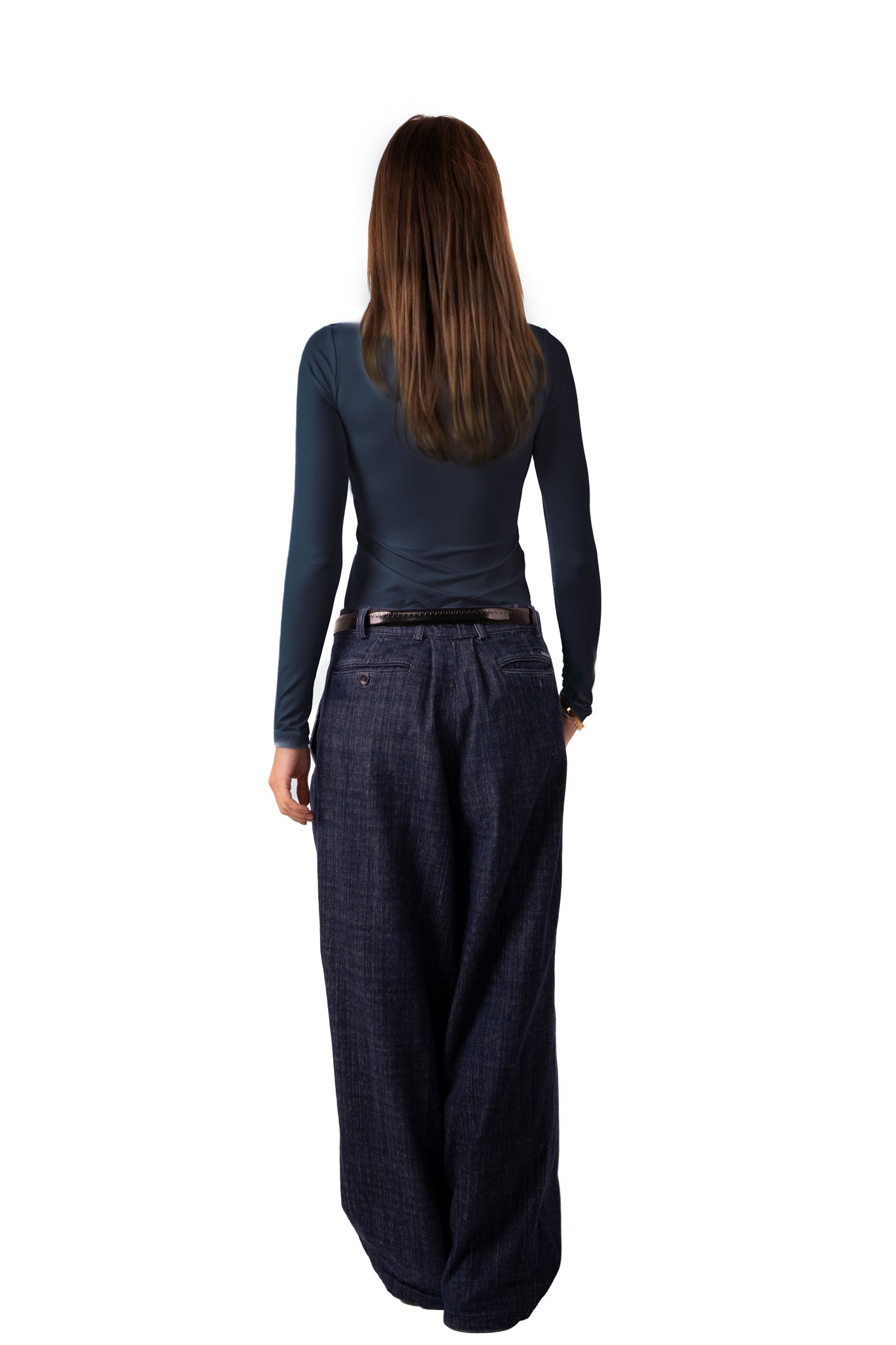 Scoop Neck Top Dark Blue