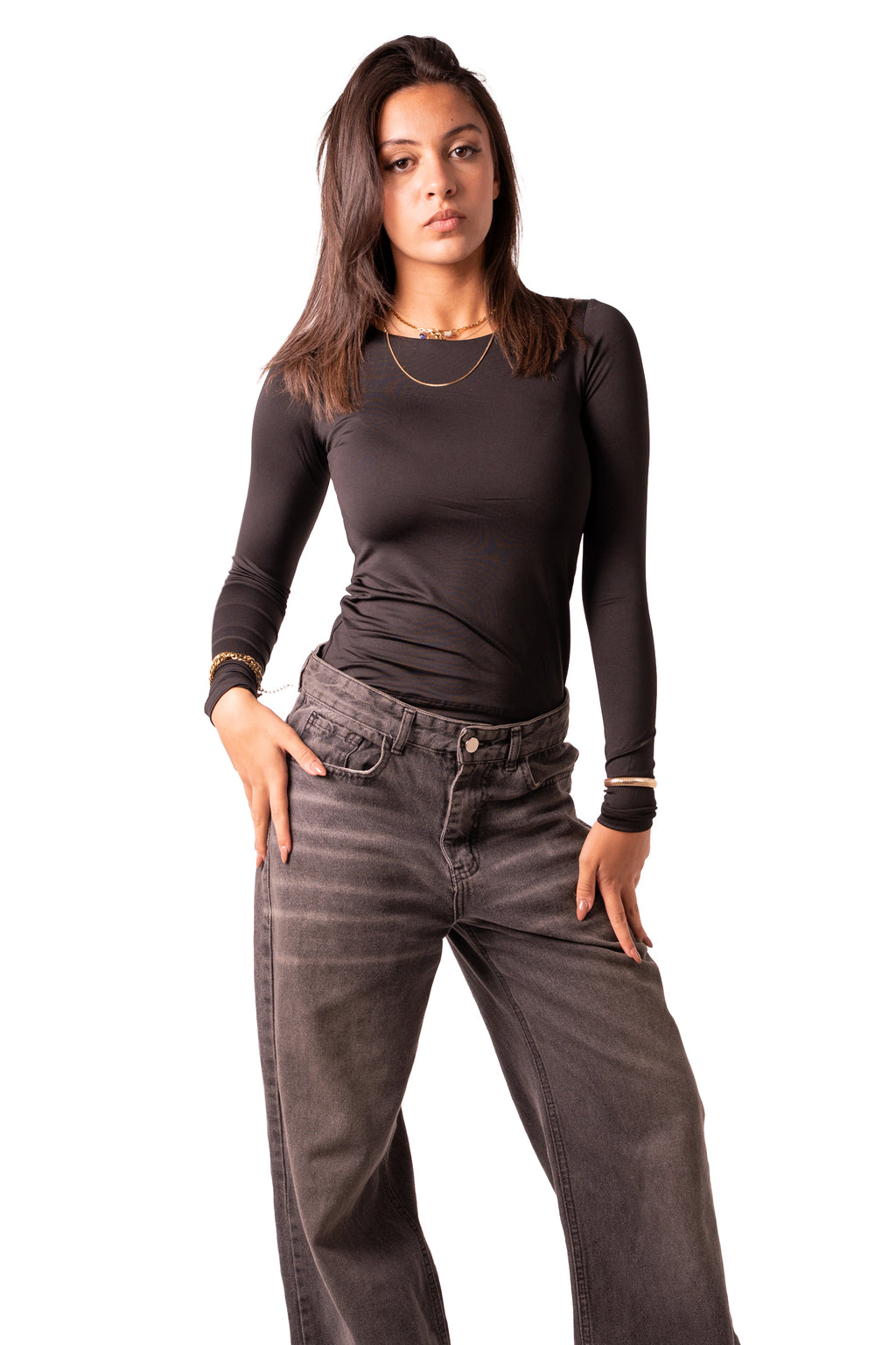 Scoop Neck Top Black