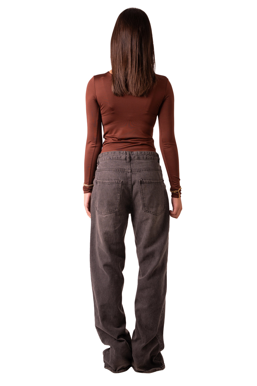 Scoop Neck Top Brown