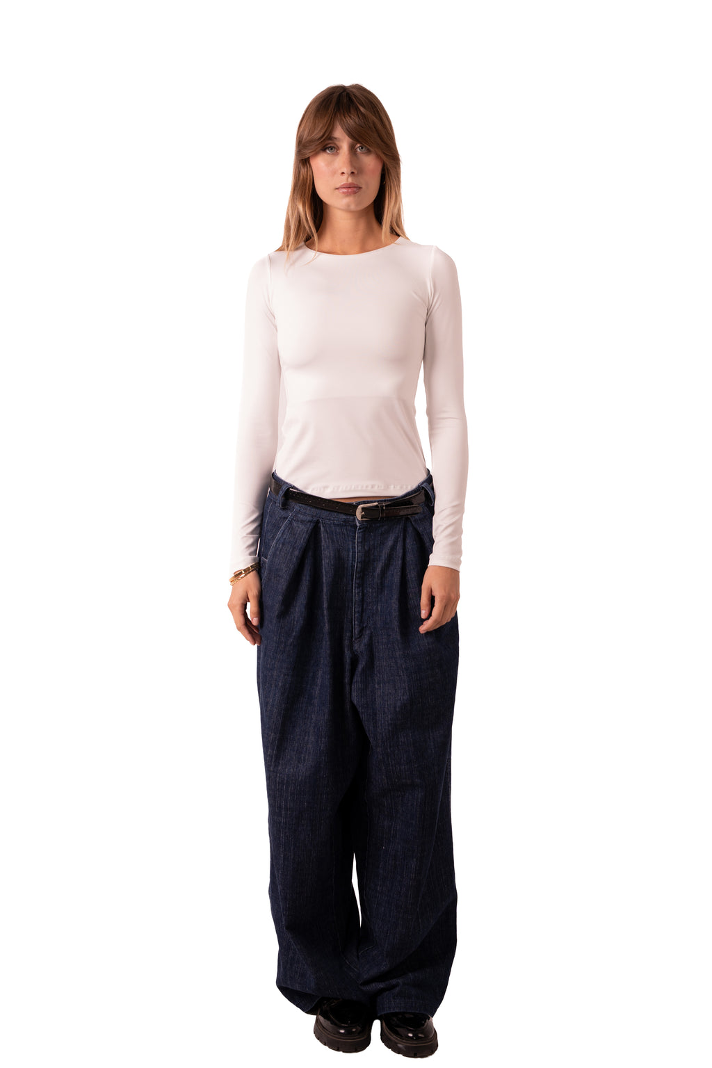 Scoop Neck Top White