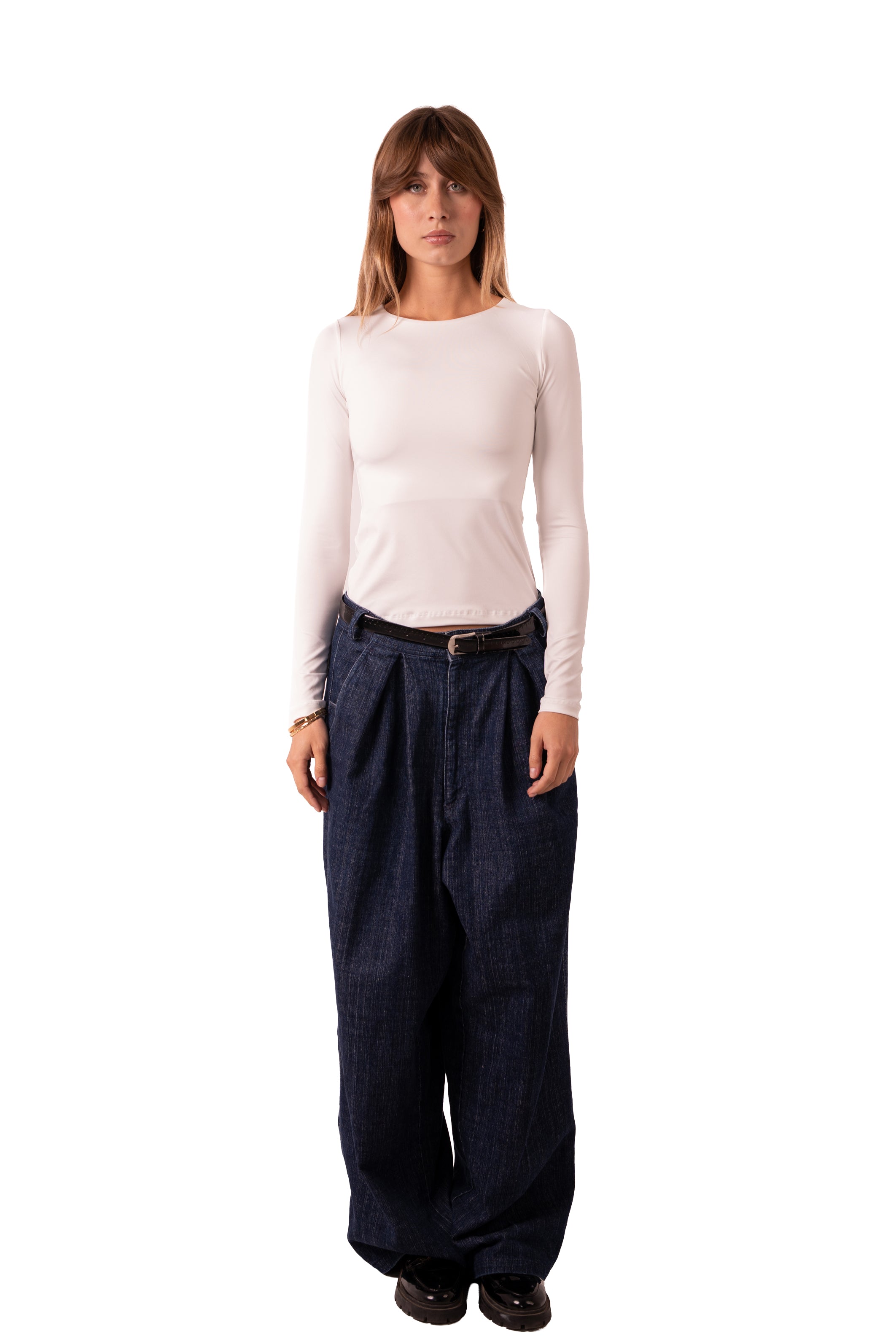 Scoop Neck Top White