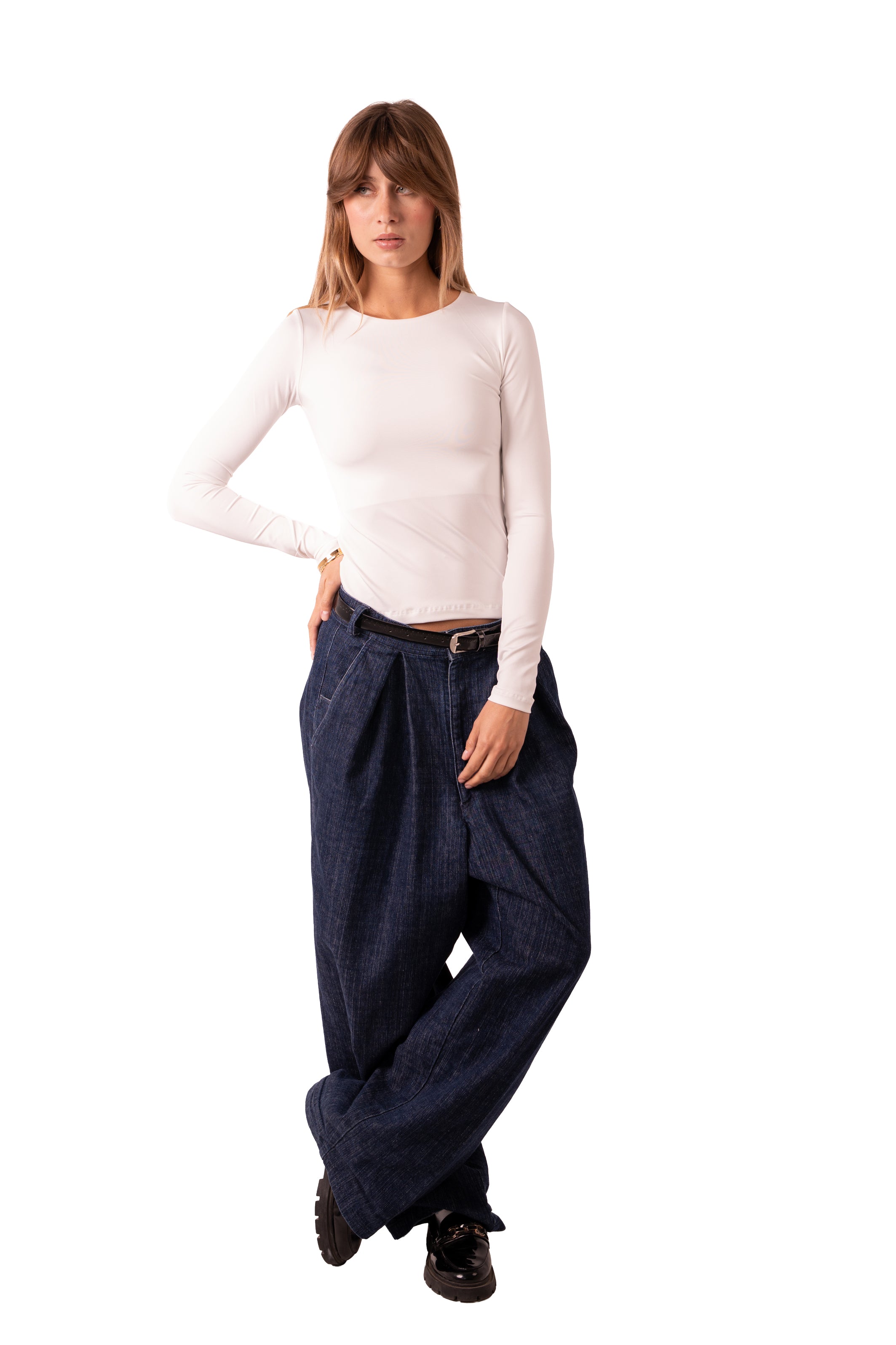 Scoop Neck Top White