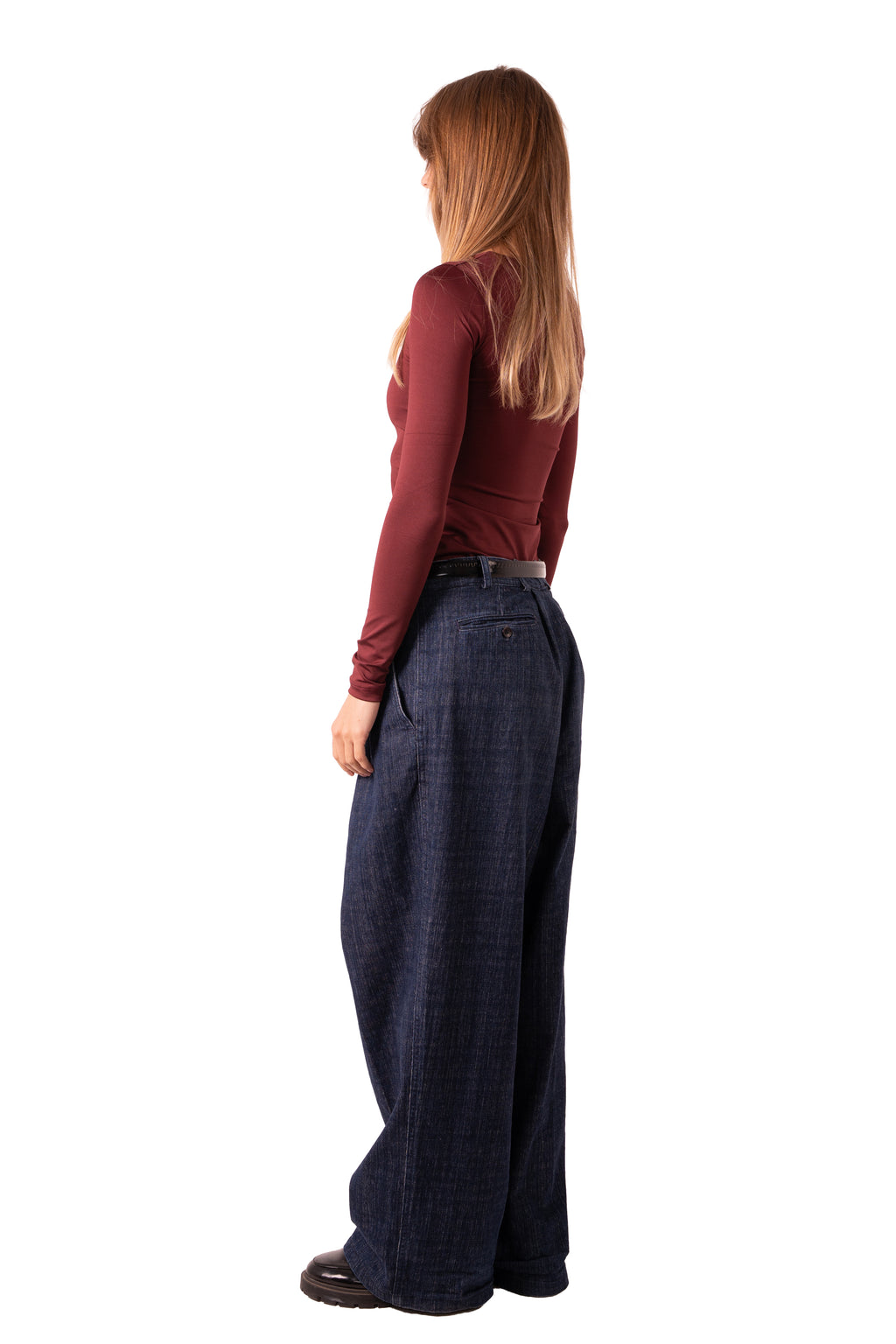 Scoop Neck Top Burgundy