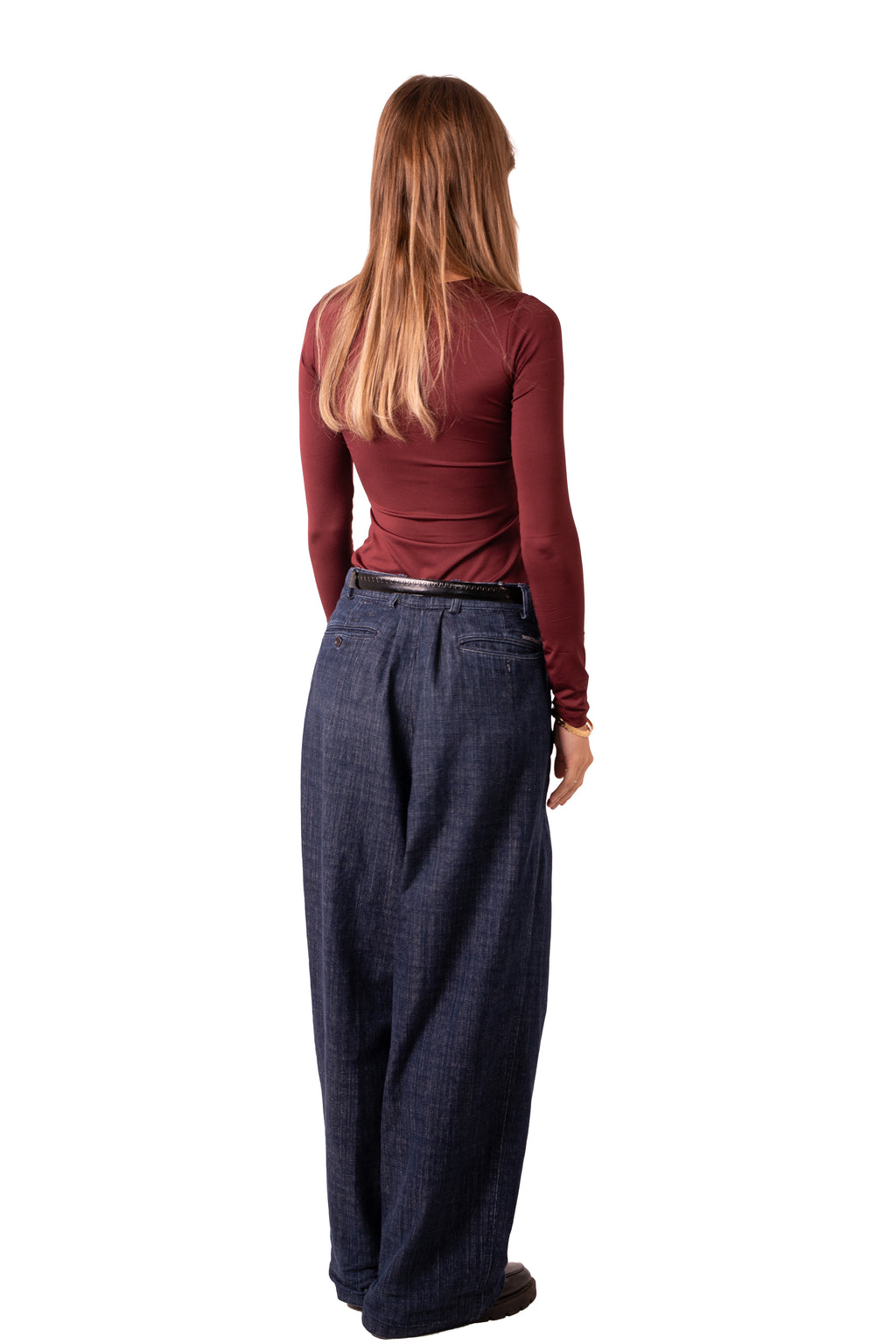 Scoop Neck Top Burgundy