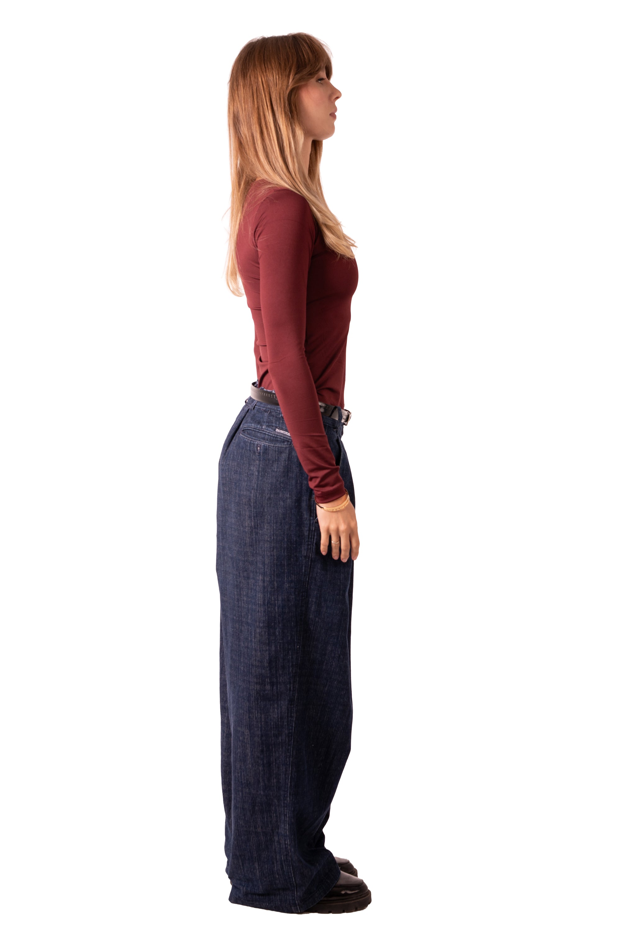 Scoop Neck Top Burgundy