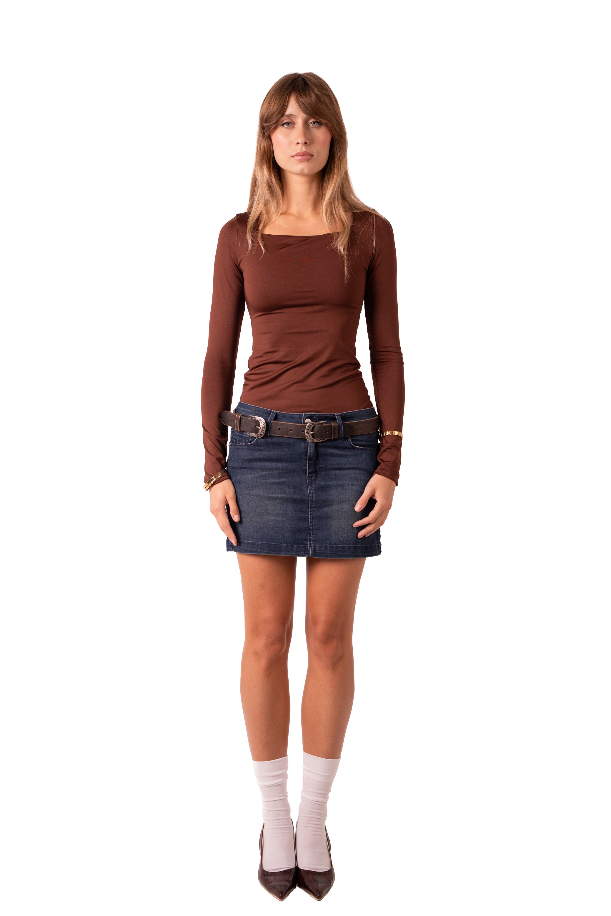 Square Neck Full Sleeve Bodysuit