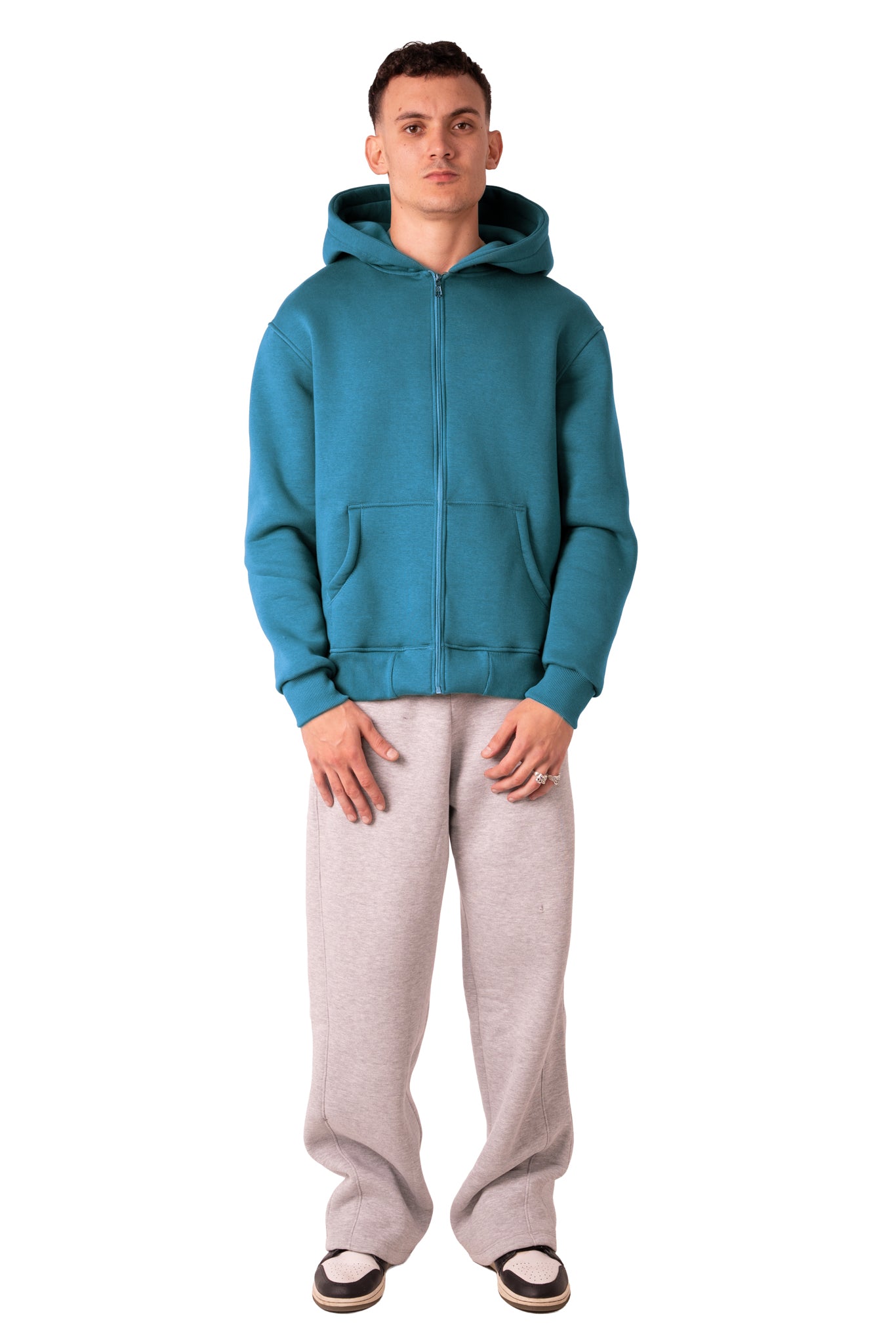 Zip Up Jacket Deep Aqua