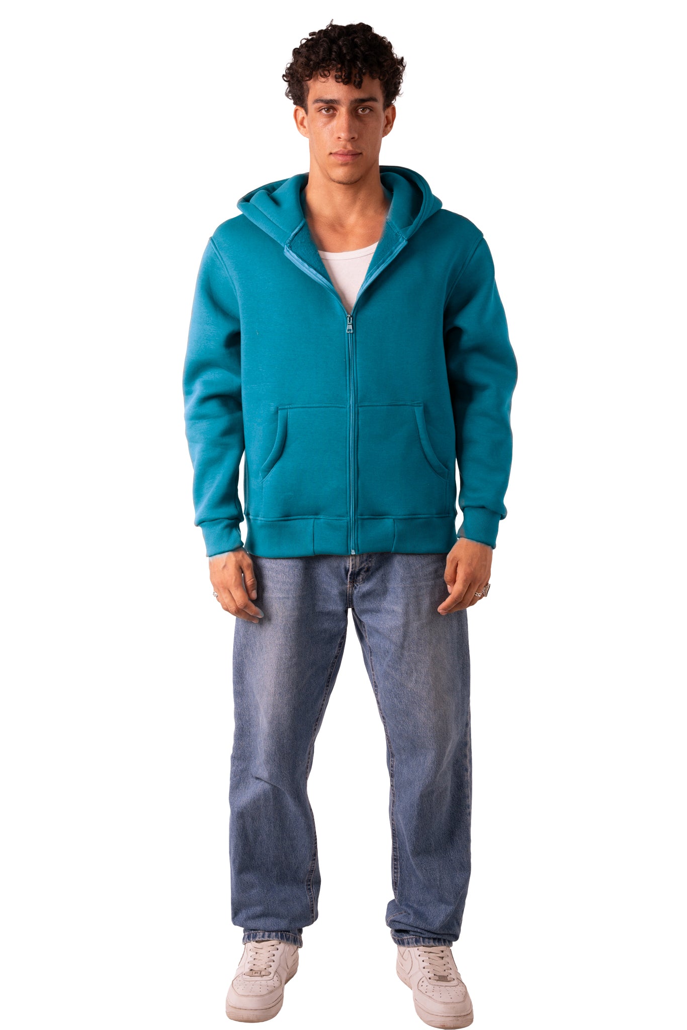 Zip Up Jacket Deep Aqua