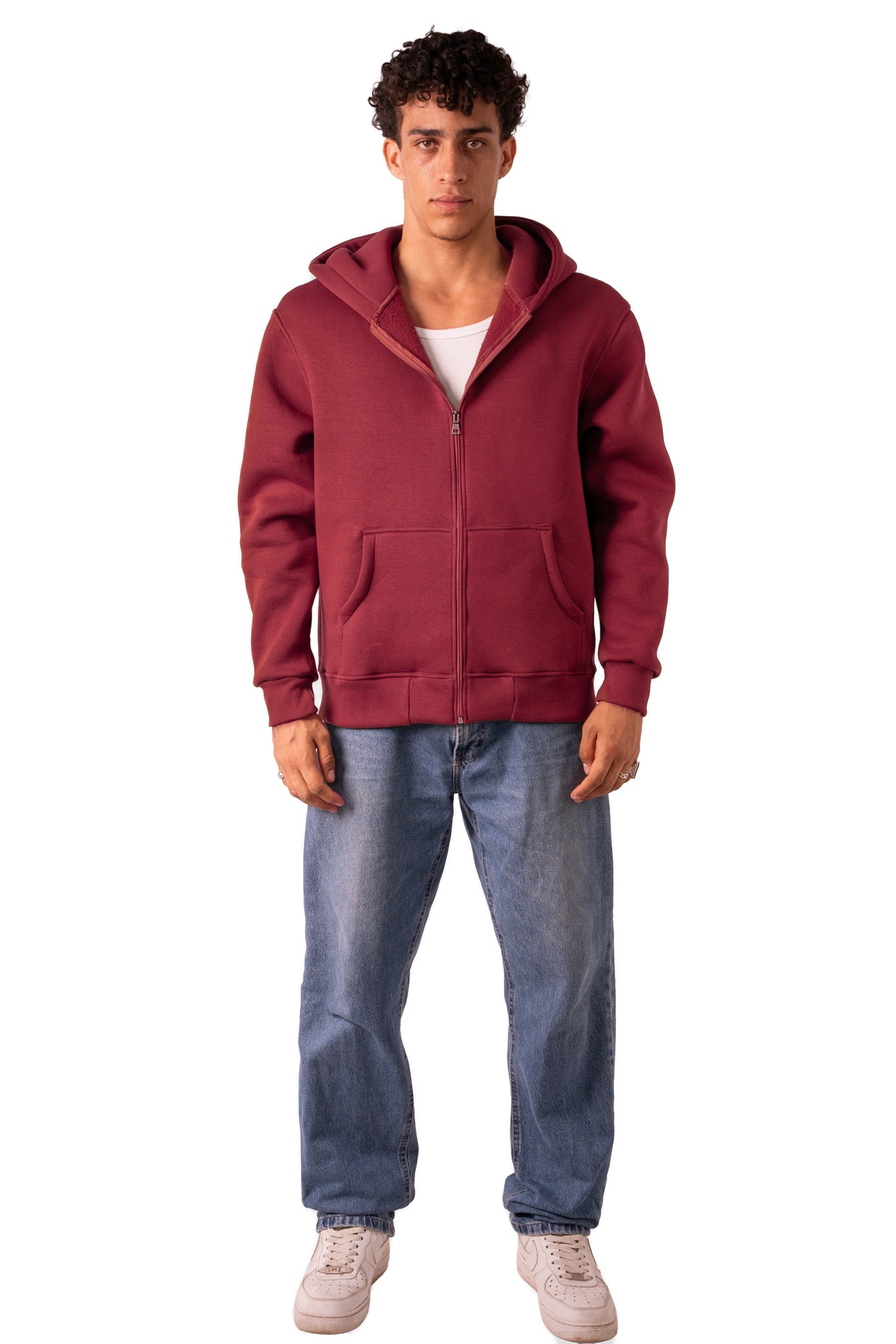 Zip Up Jacket Burgundy