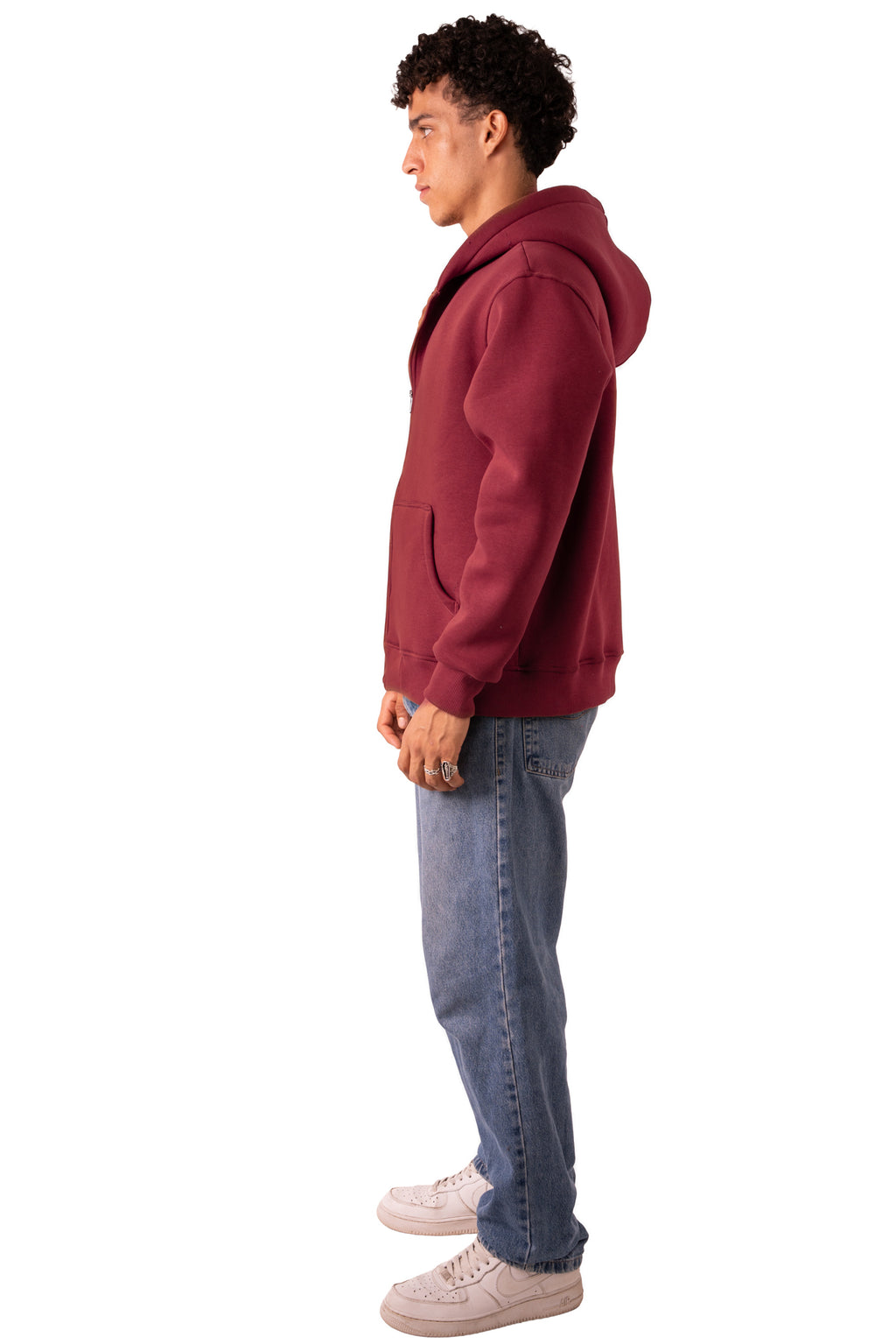 Zip Up Jacket Burgundy