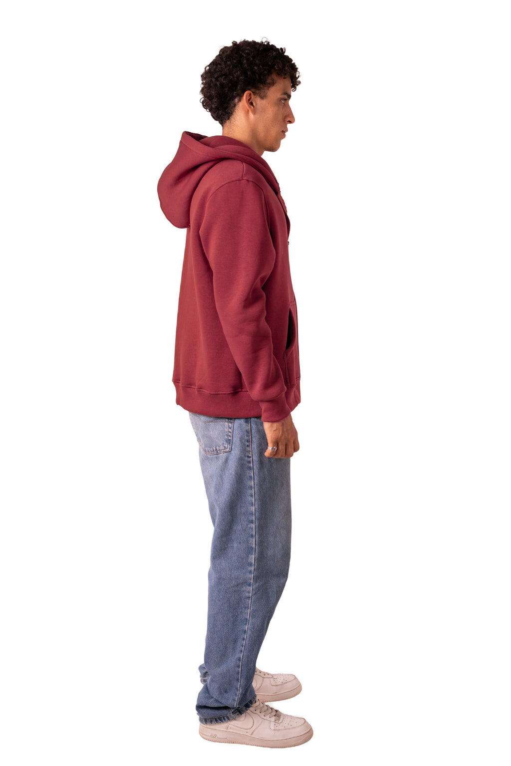 Zip Up Jacket Burgundy