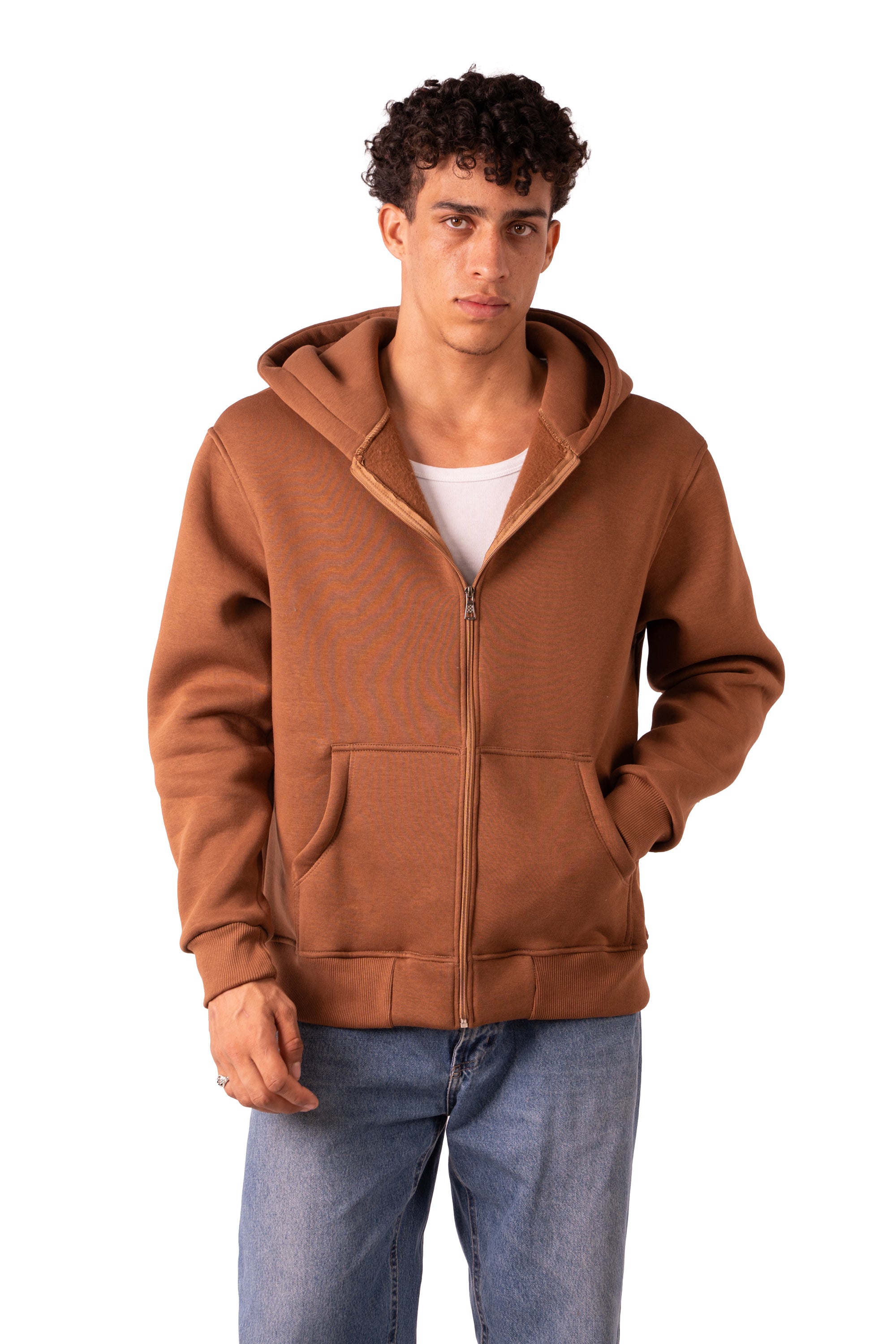 Zip Up Jacket Cocoa Brown