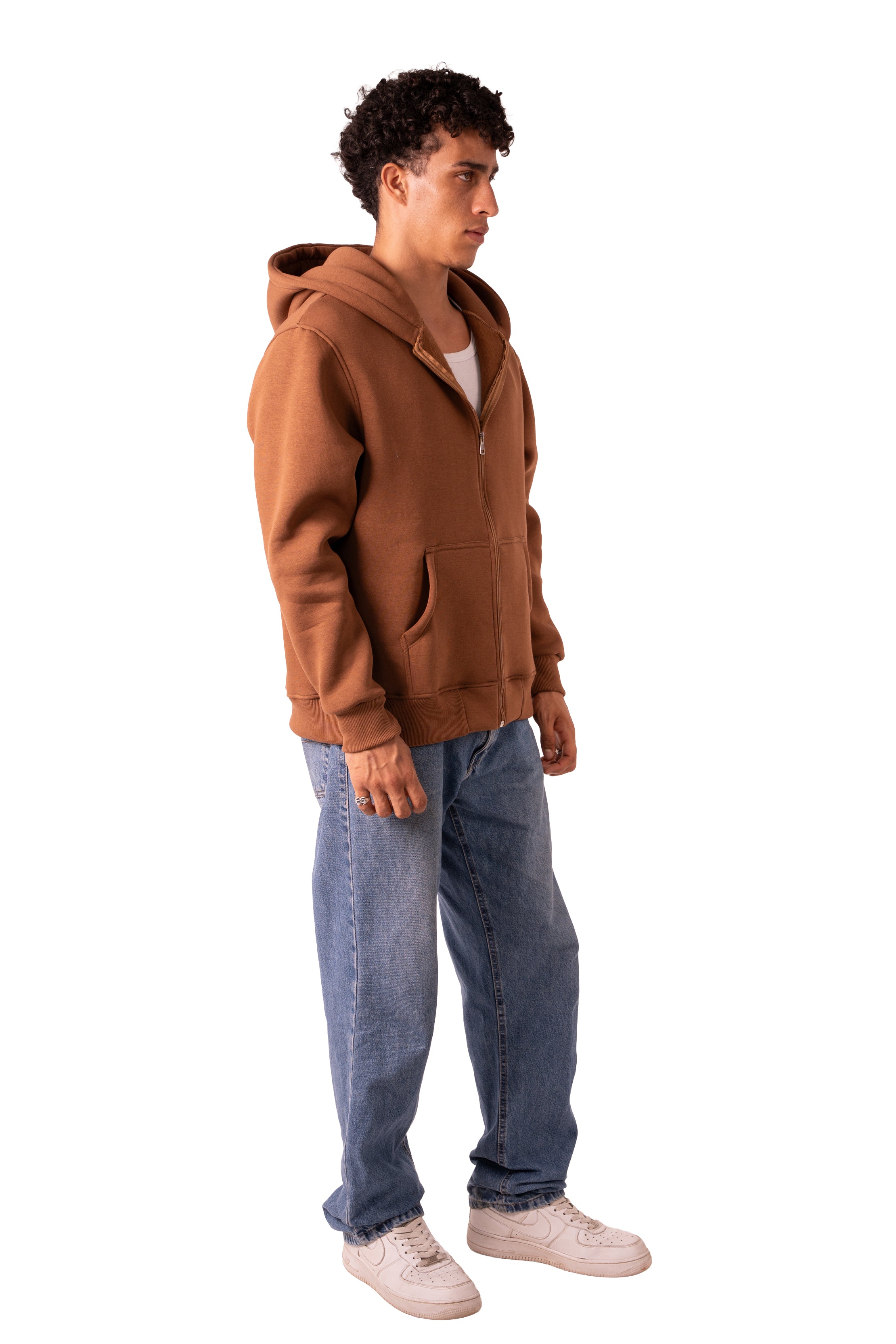 Zip Up Jacket Cocoa Brown