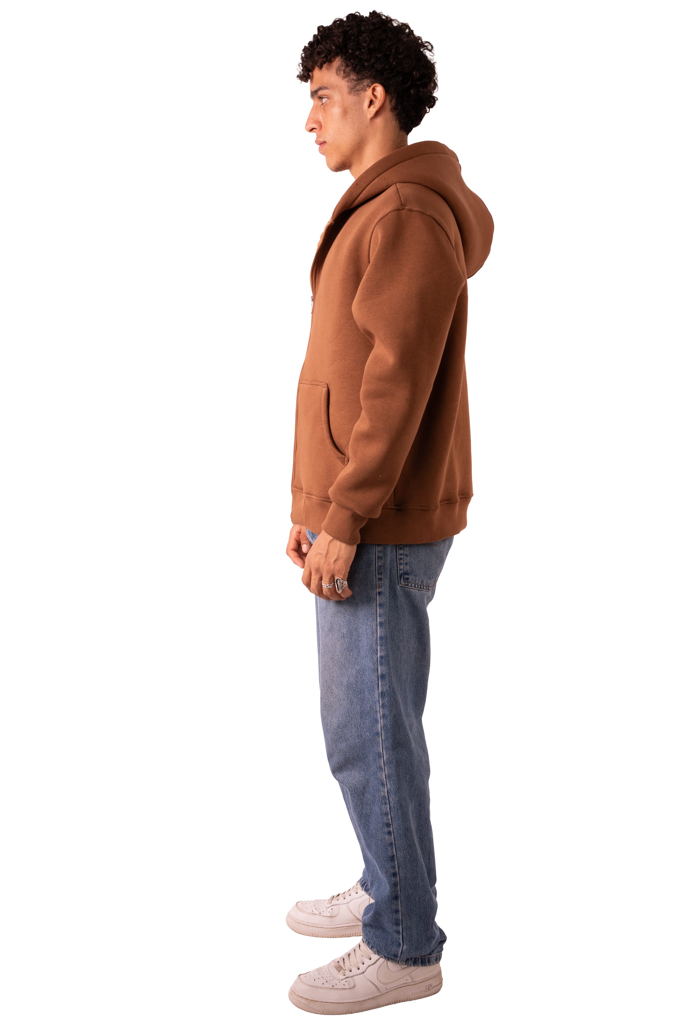 Zip Up Jacket Cocoa Brown