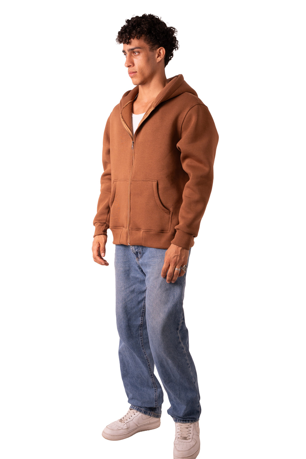 Zip Up Jacket Cocoa Brown