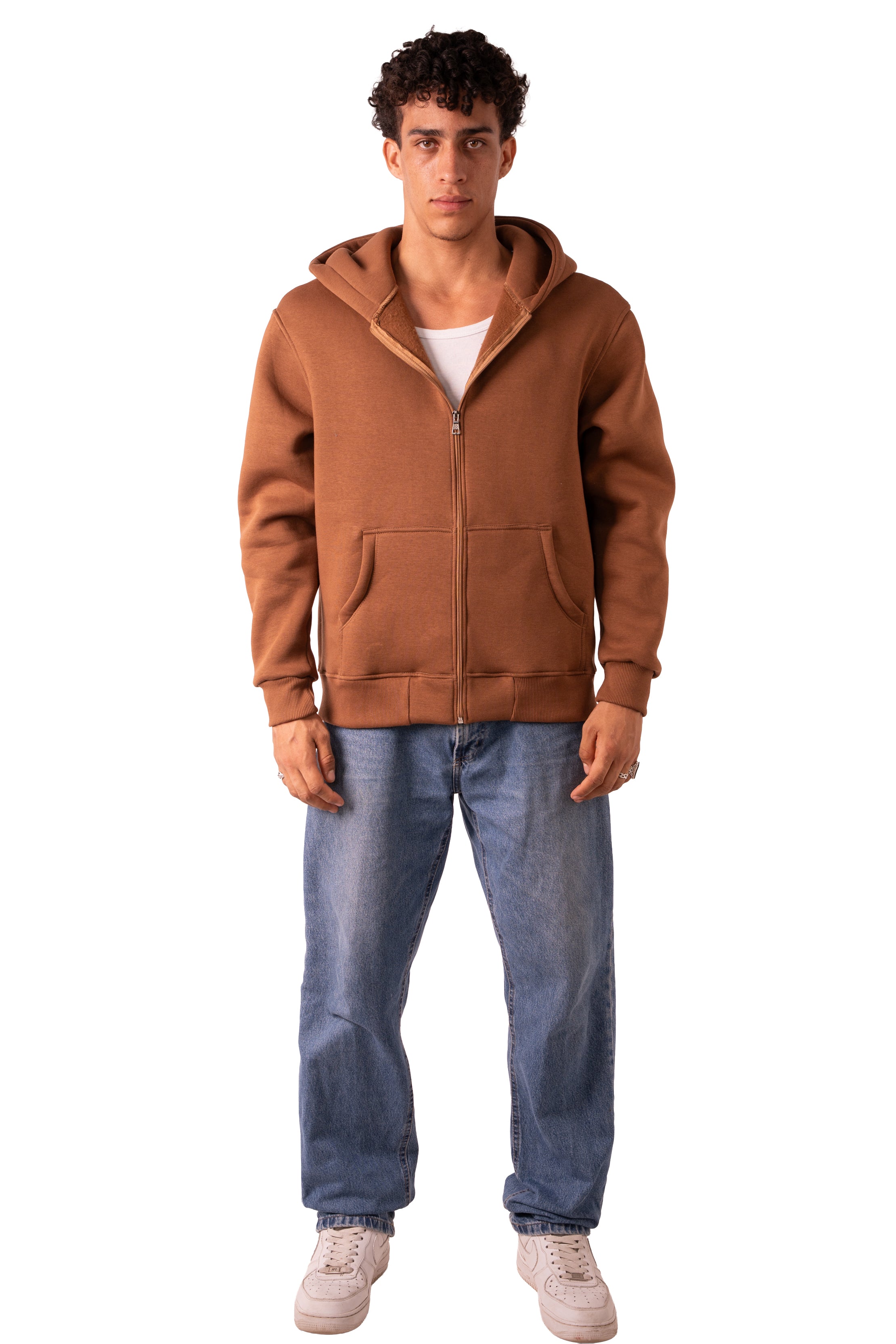 Zip Up Jacket Cocoa Brown