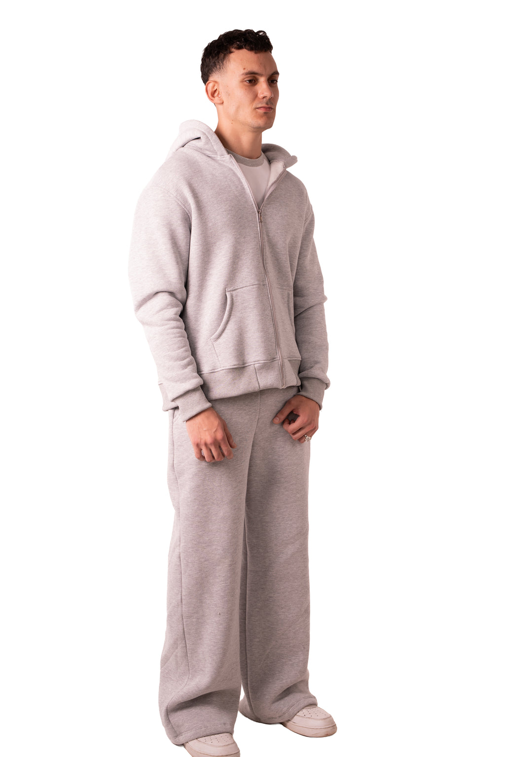 Zip Up Jacket Light Grey