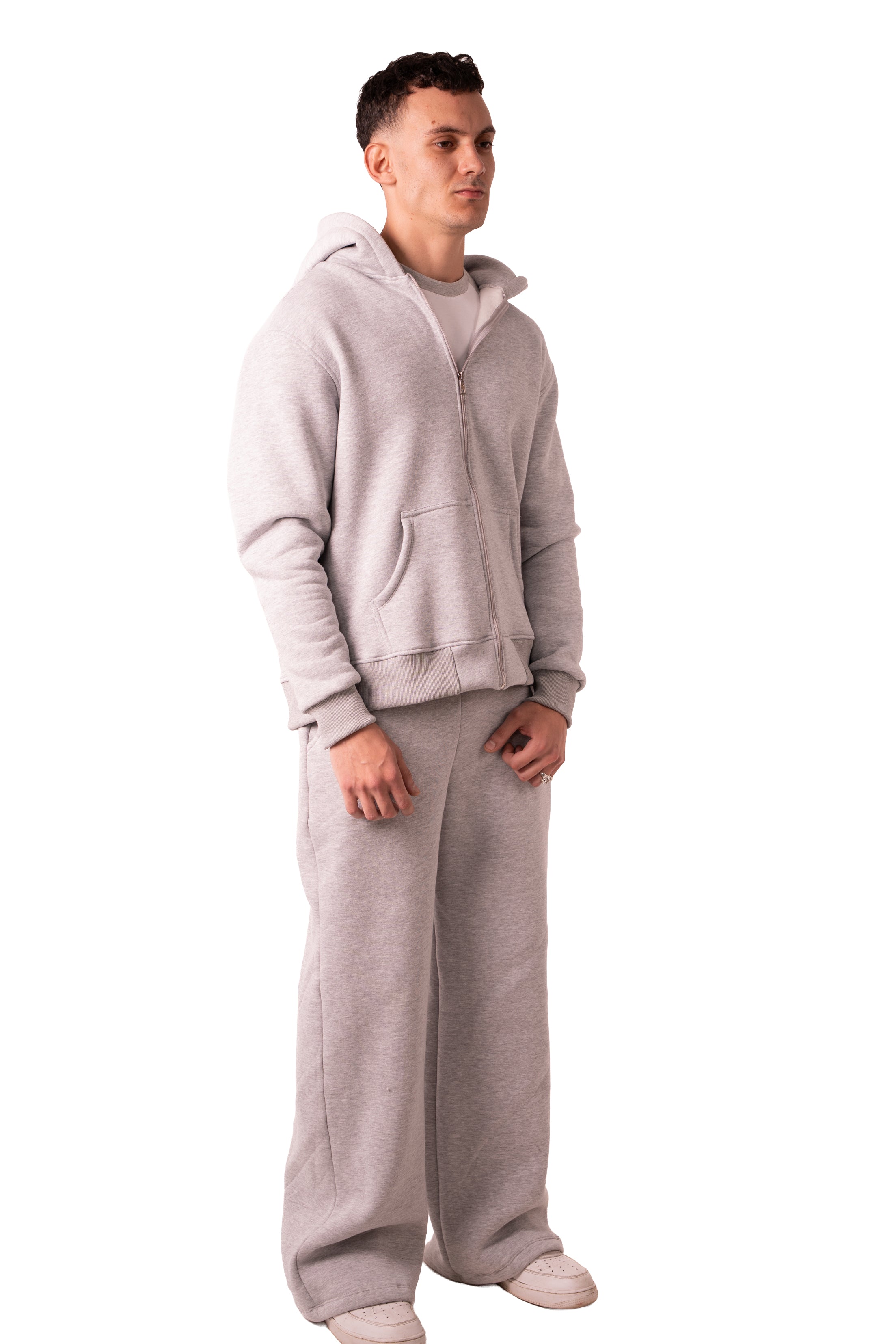 Zip Up Jacket Light Grey