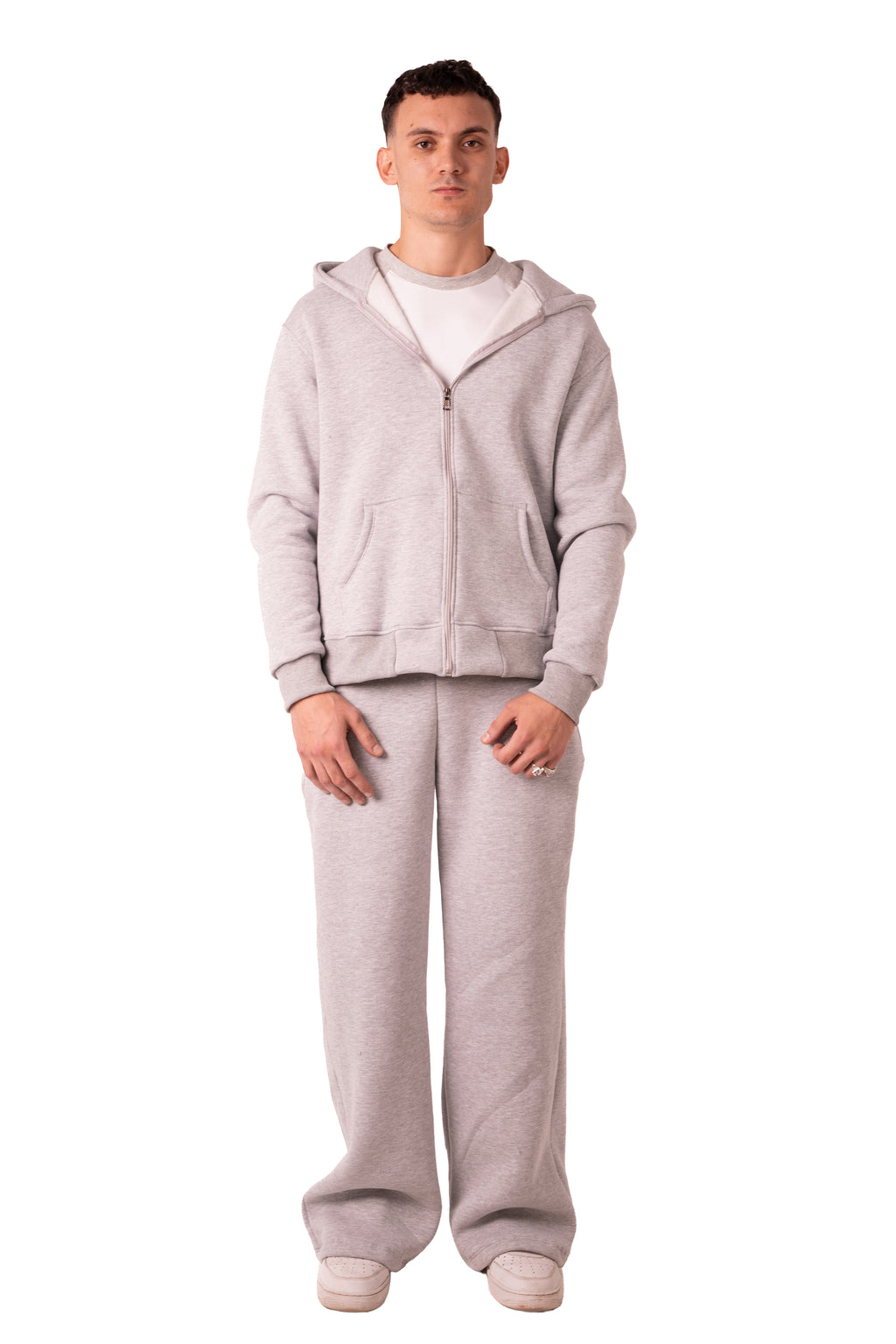 Zip Up Jacket Light Grey