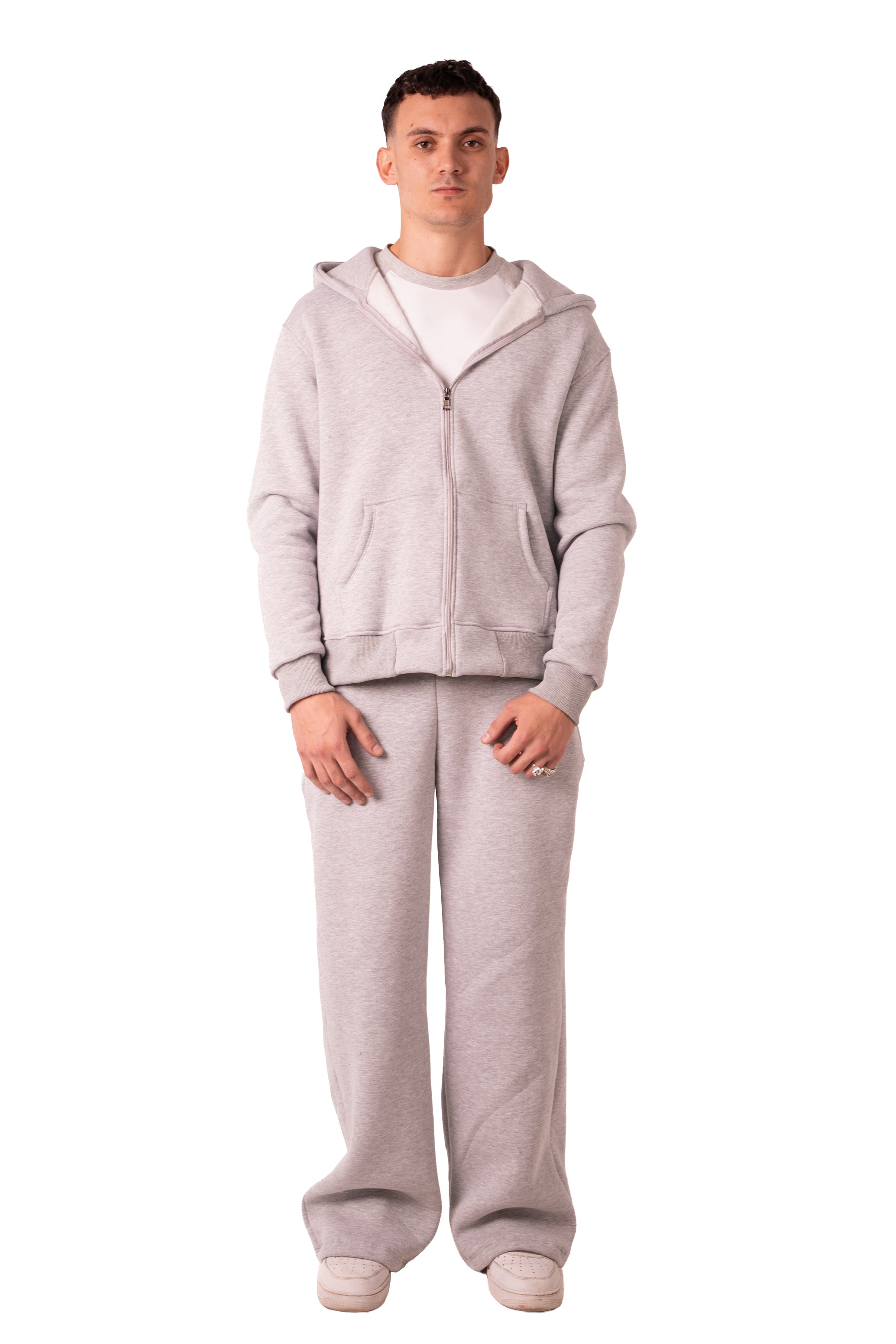 Zip Up Jacket Light Grey