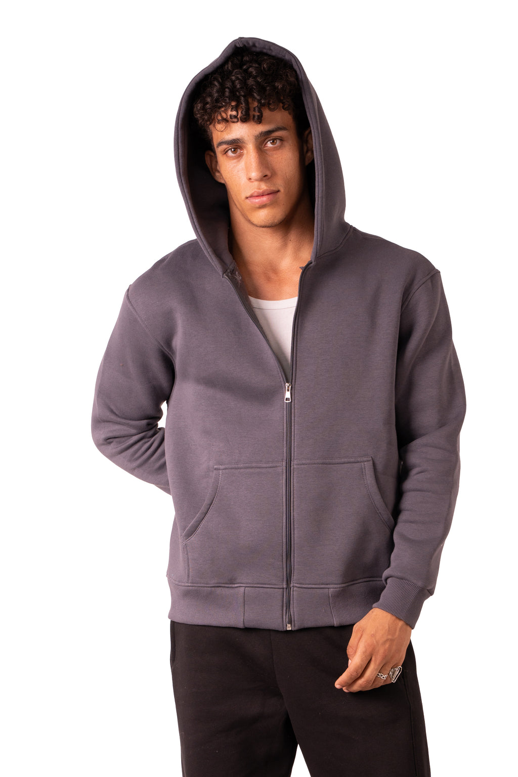 Zip Up Jacket Dark Grey