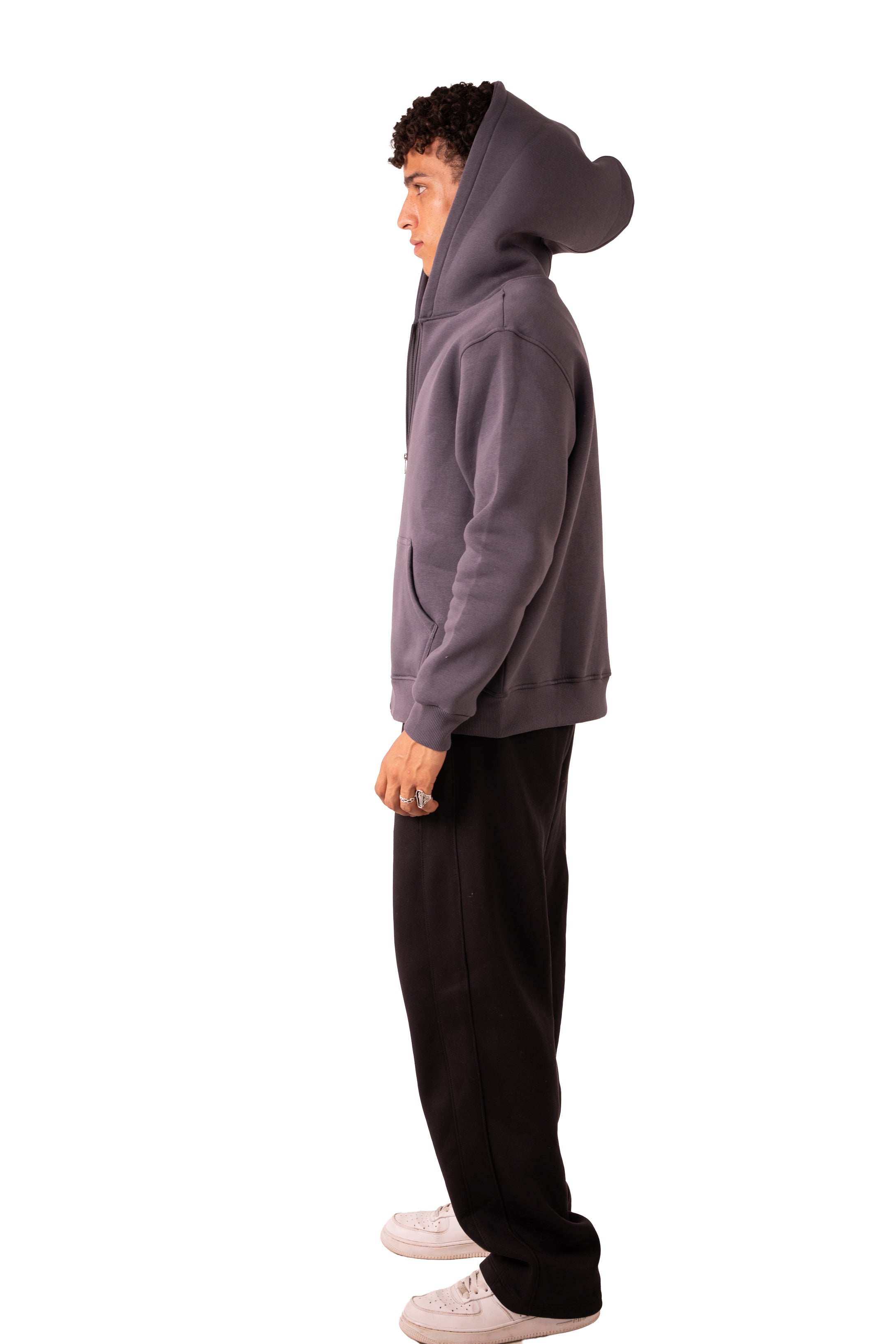 Zip Up Jacket Dark Grey