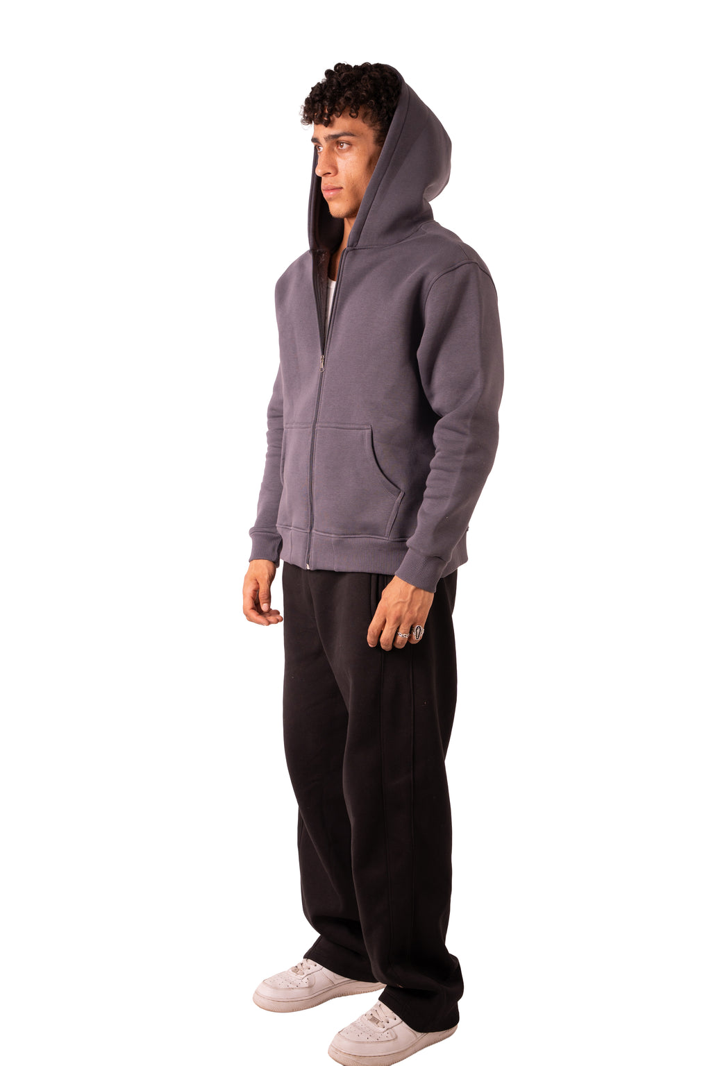 Zip Up Jacket Dark Grey