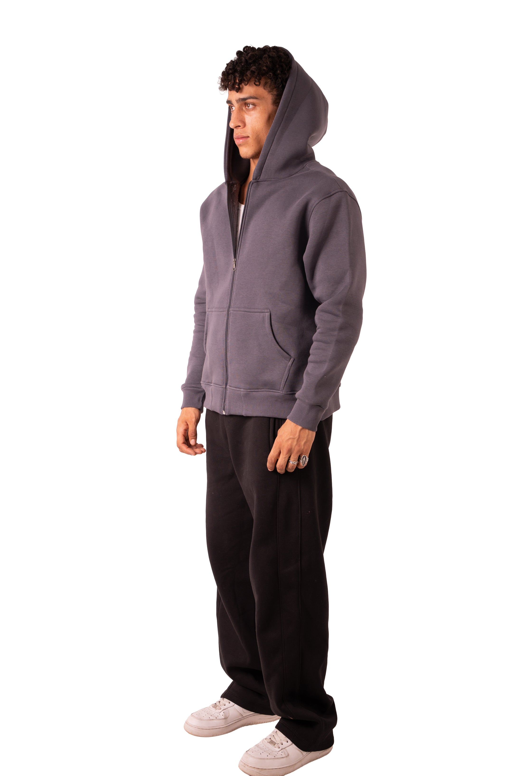 Zip Up Jacket Dark Grey