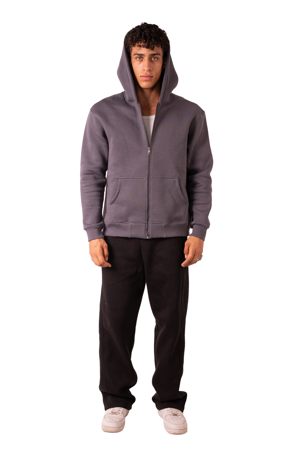 Zip Up Jacket Dark Grey