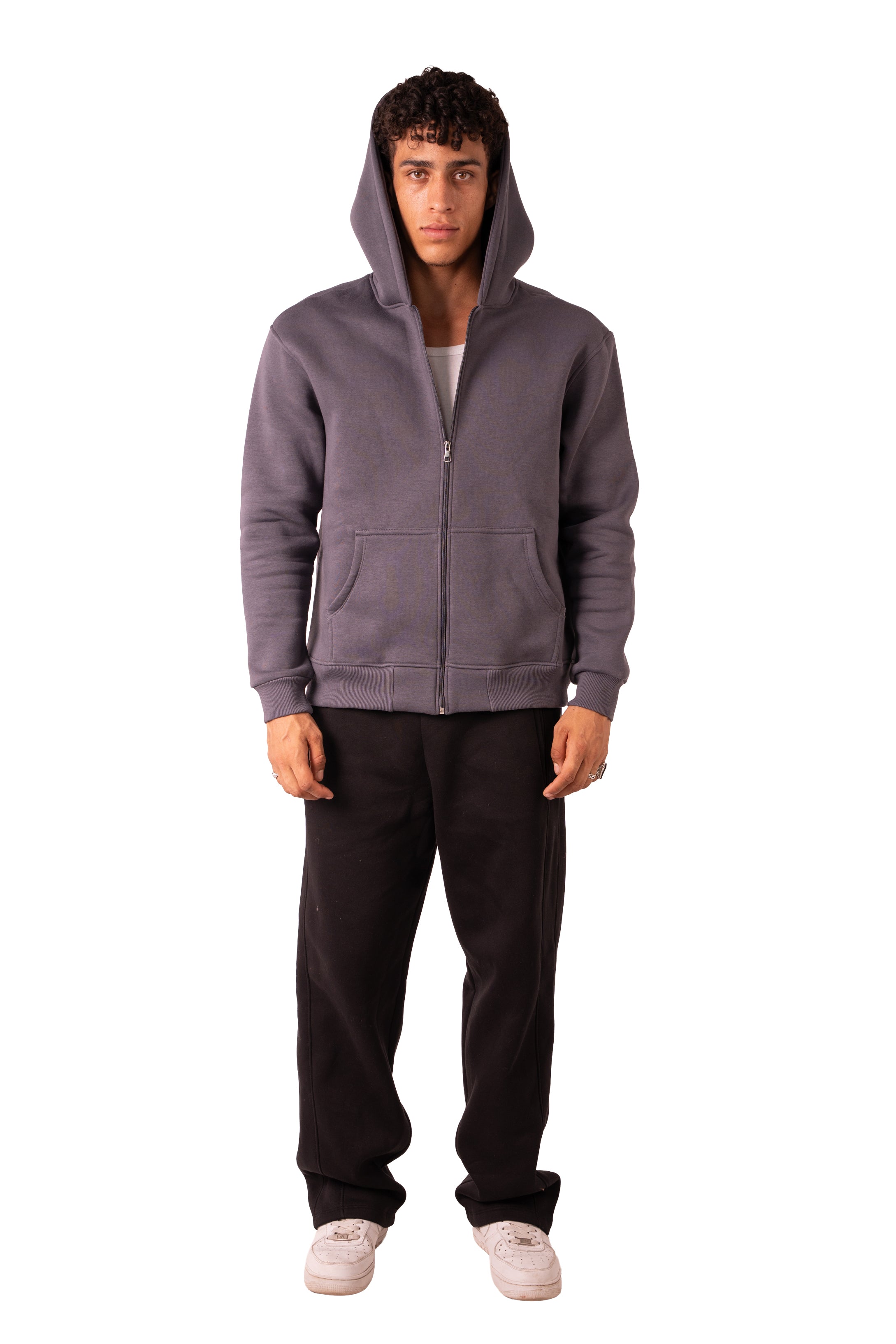 Zip Up Jacket Dark Grey